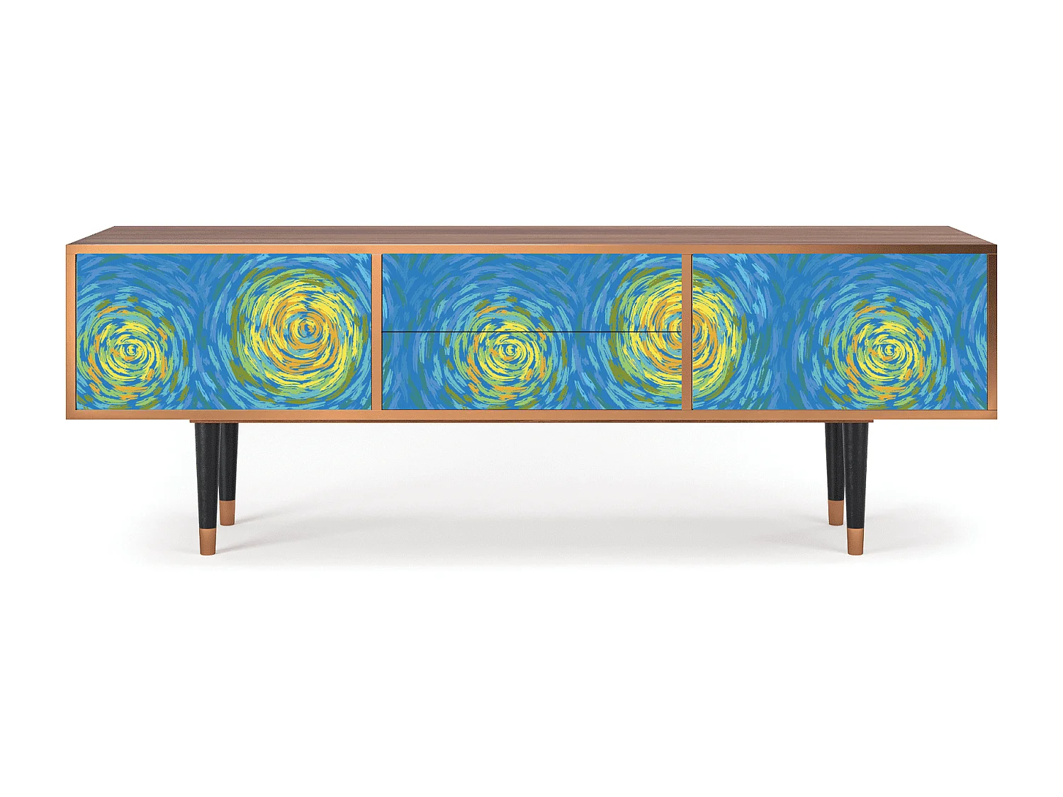 Mueble de TV - 170х59х48 cm - T4 - Van Gogh Lights, Nogueira
