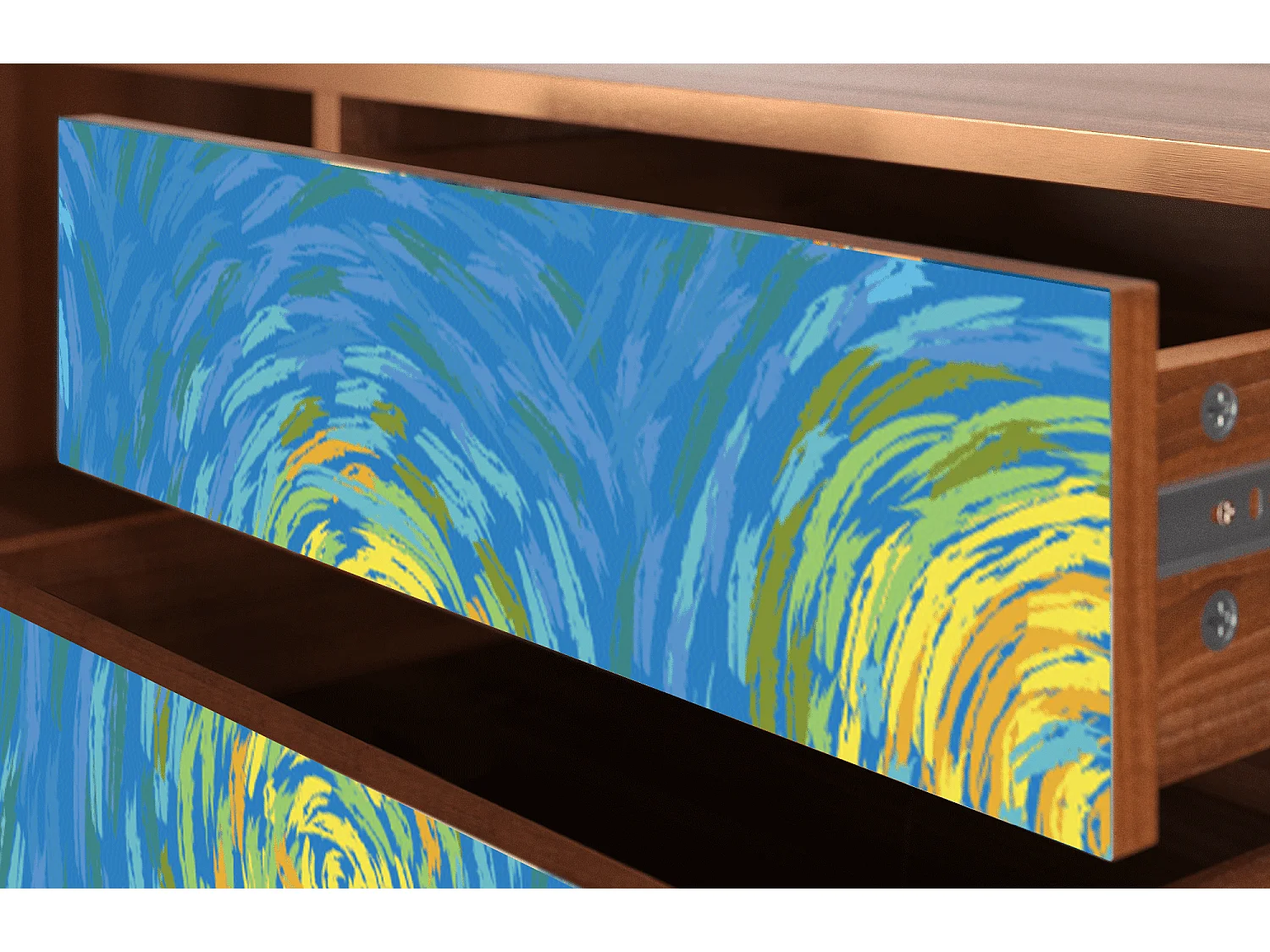 Mueble de TV - 170х59х48 cm - T4 - Van Gogh Lights, Nogueira