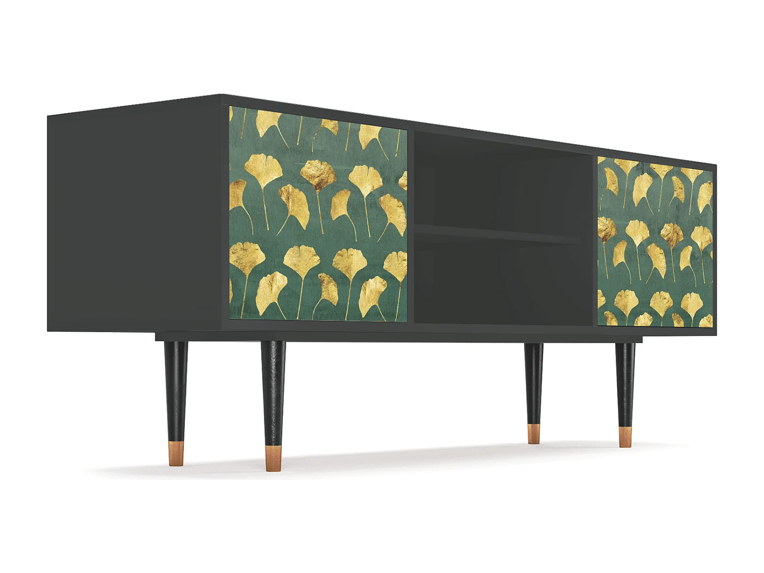 TV-Möbel - 170х69х48 cm - T2 - Gingko leaves, Anthrazit