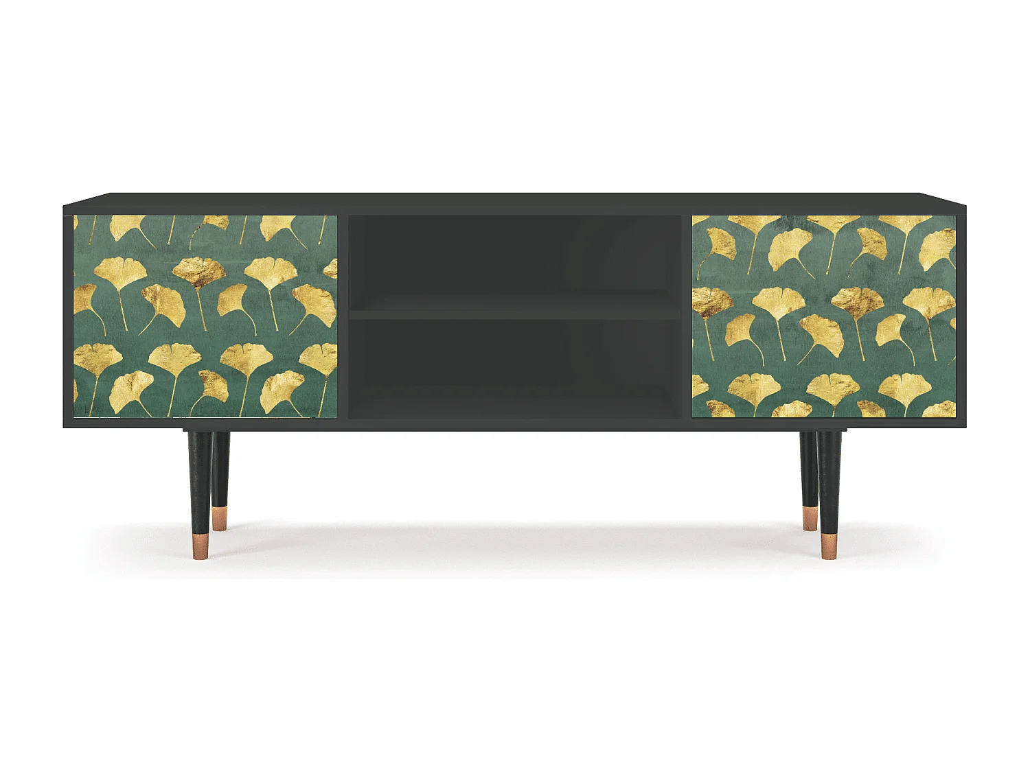 TV-meubel - 170х69х48 cm - T2 - Gingko leaves, Antraciet