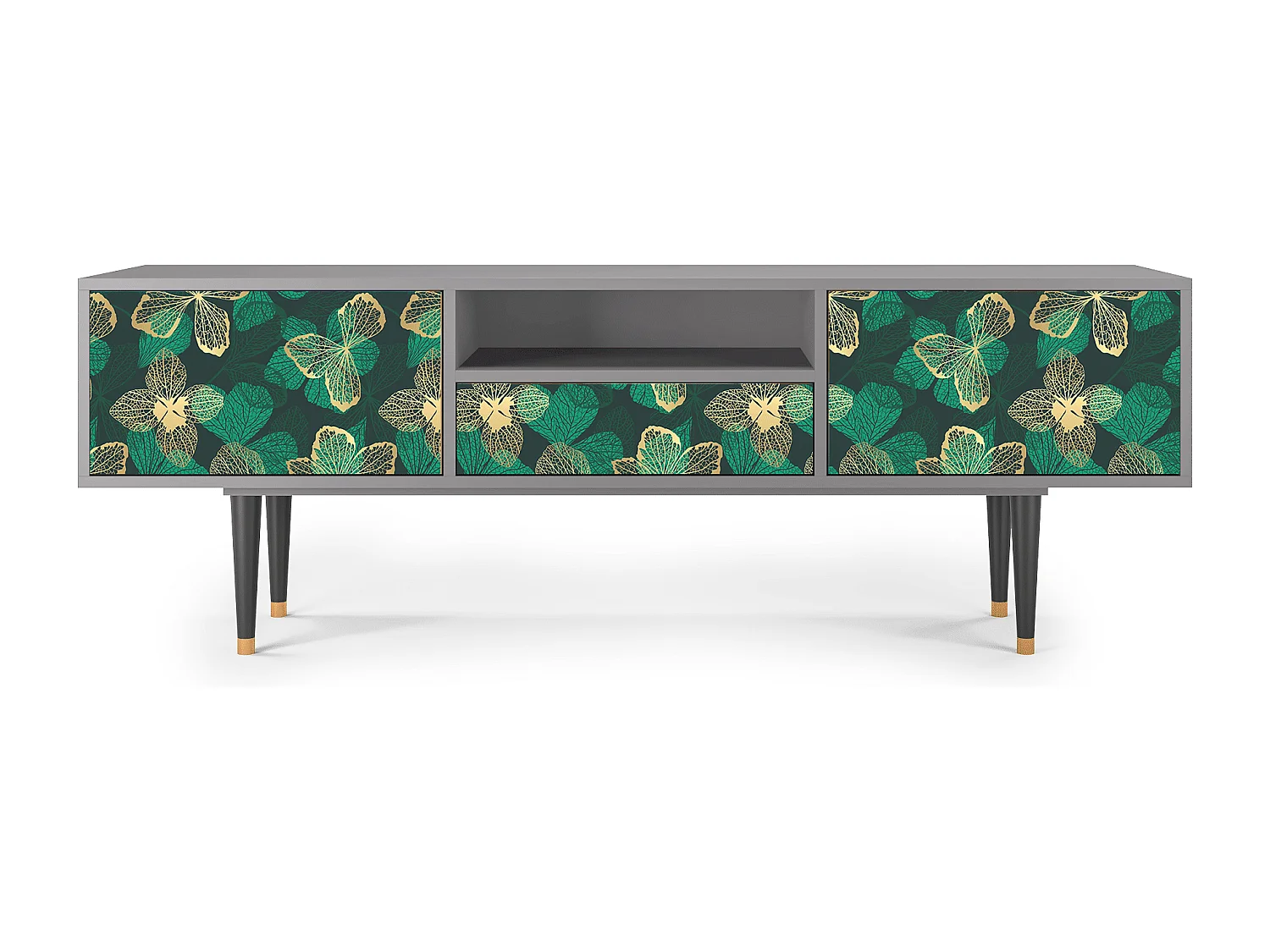 TV-meubel - 170х59х41 cm - T6 - Green Flower, Grijs