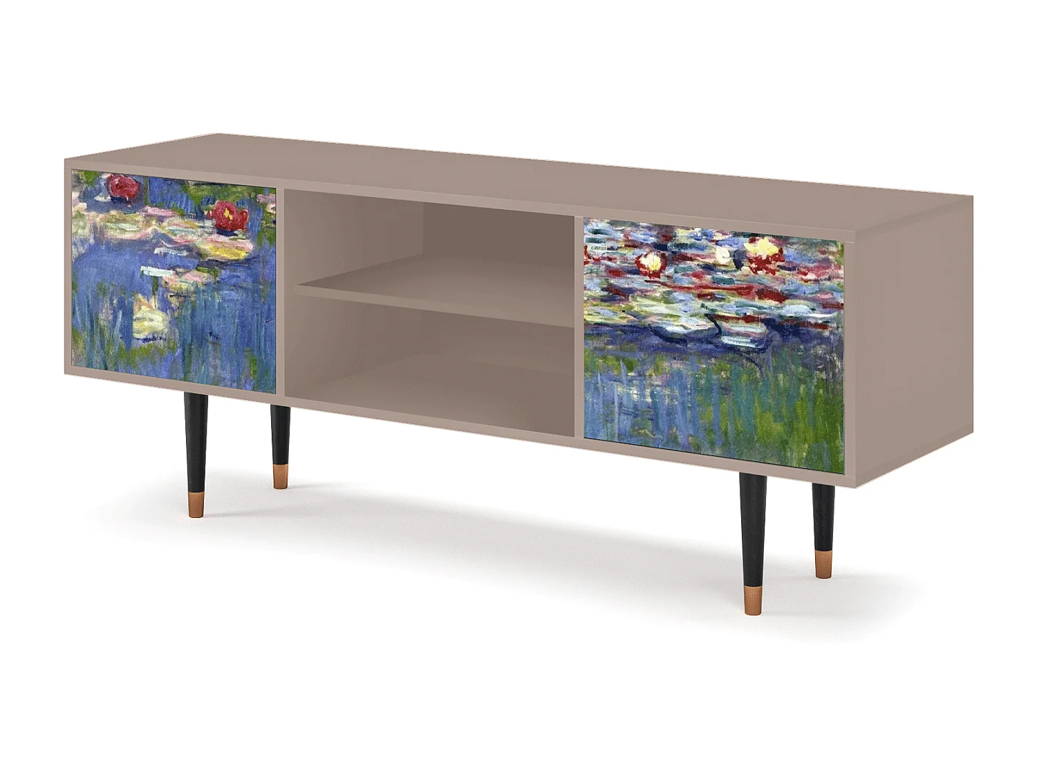 Mueble de TV - 170х69х48 cm - T2 - The water lily pond  , Latte