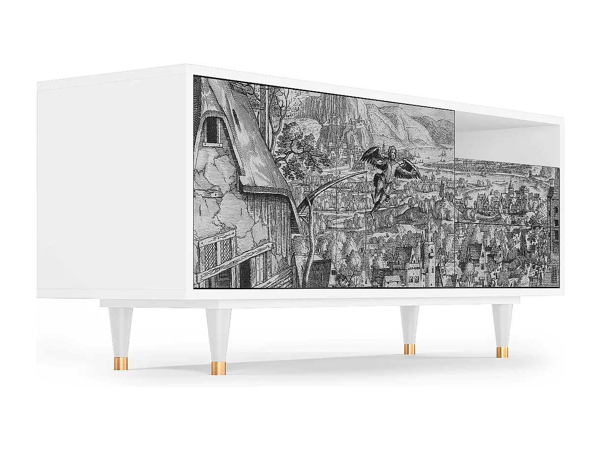 Mueble de TV - 125х56х41 cm - T7 - Departure, Branco