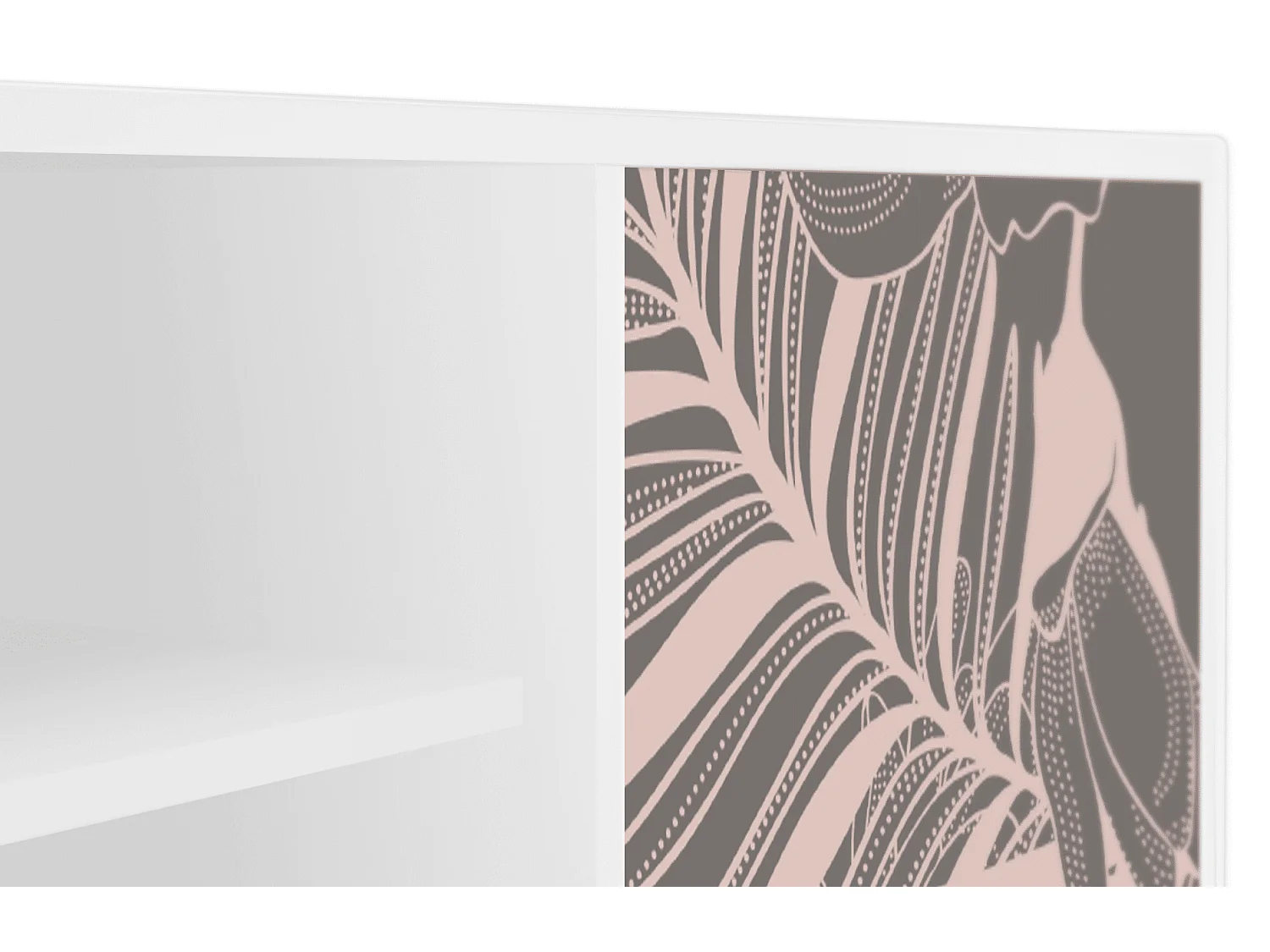 Mueble de TV - 170х69х48 cm - T2 - Issabelline Flower, Blanco