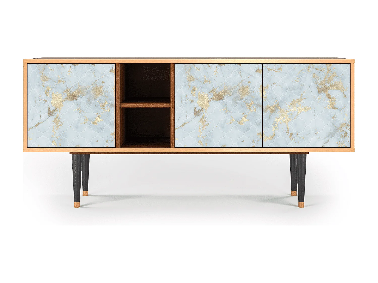 Mobile TV - 150х69х41 cm - T5 - Golden Waves, Noce