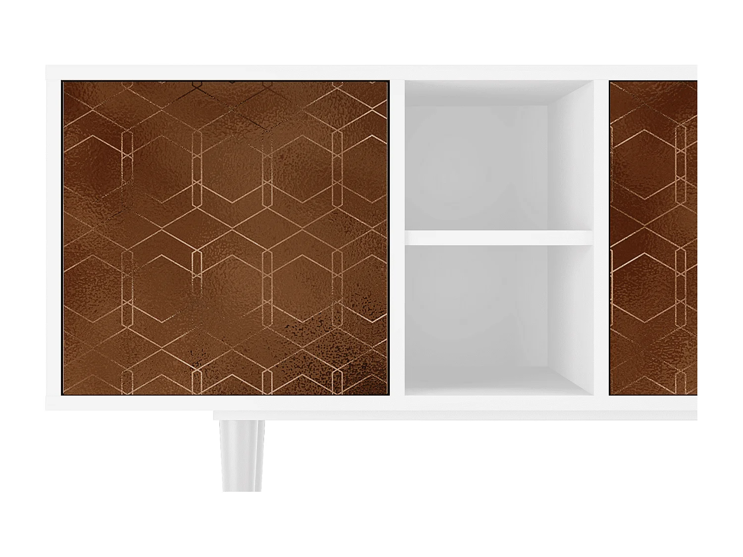 Szafka RTV - 150х69х41 cm - T5 - Chocolate Bar, Biały