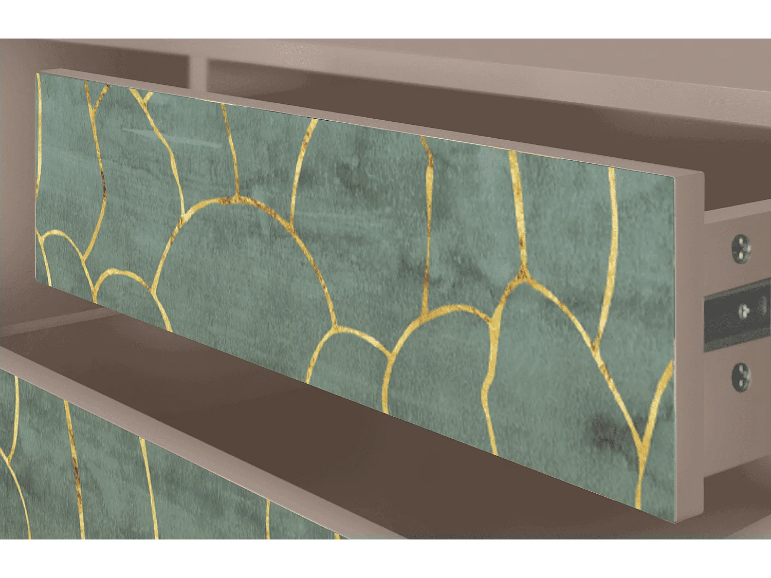 Meuble TV - 170х59х48 cm - T4 - Magnificent Water Lily, Latte