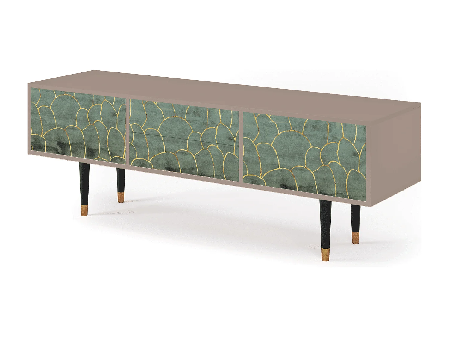 Meuble TV - 170х59х48 cm - T4 - Magnificent Water Lily, Latte