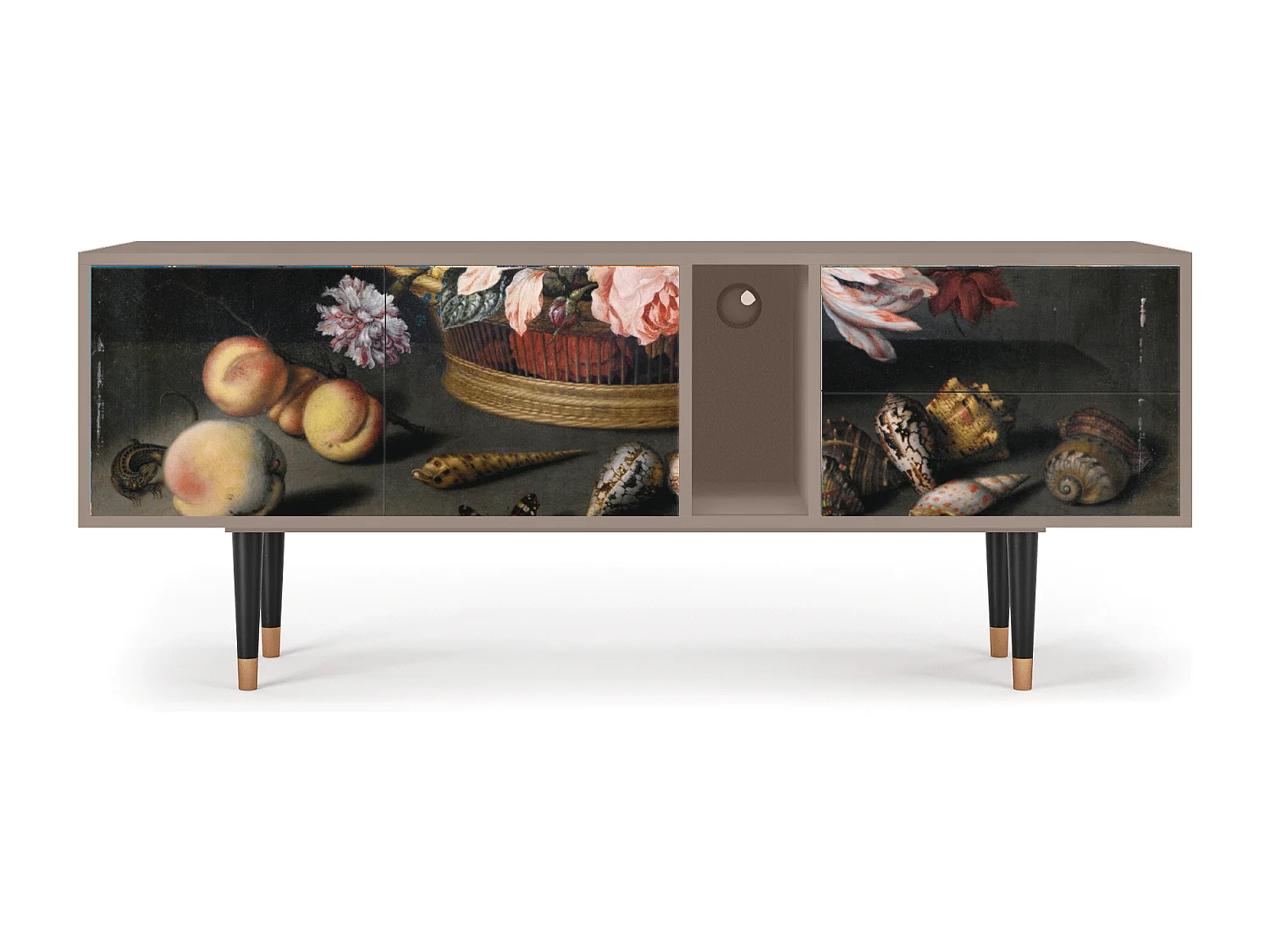 Mobile TV - 170х69х48 cm - T1 - Still Life with Flowers, Latte