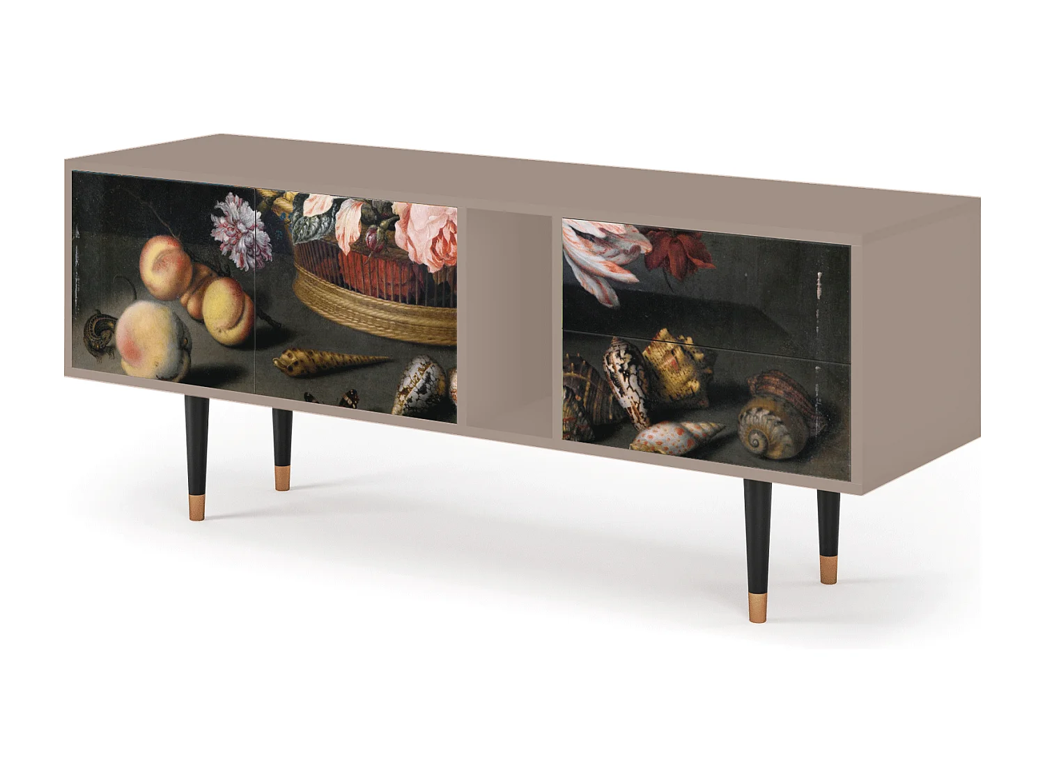 Mobile TV - 170х69х48 cm - T1 - Still Life with Flowers, Latte