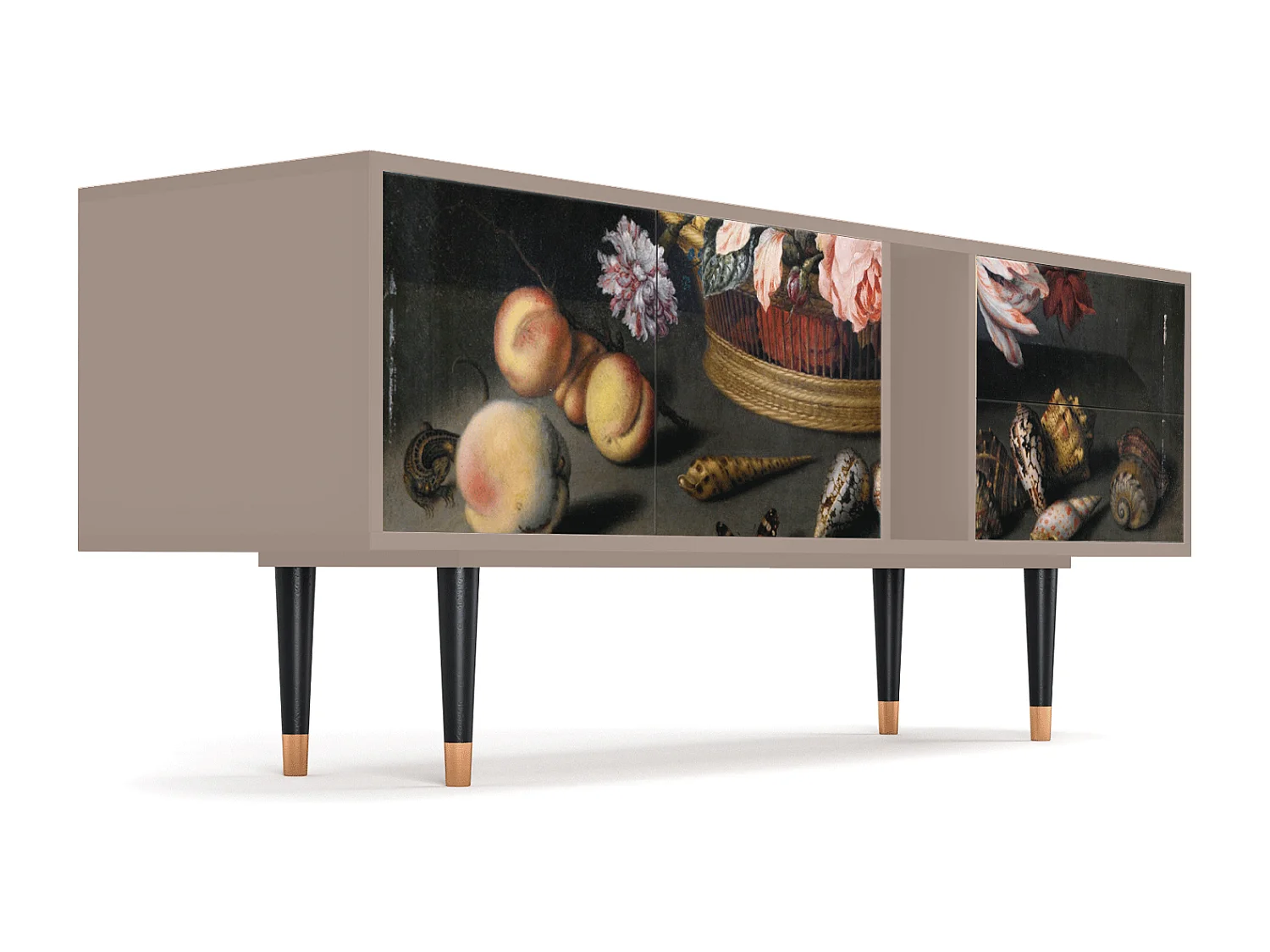 Mobile TV - 170х69х48 cm - T1 - Still Life with Flowers, Latte