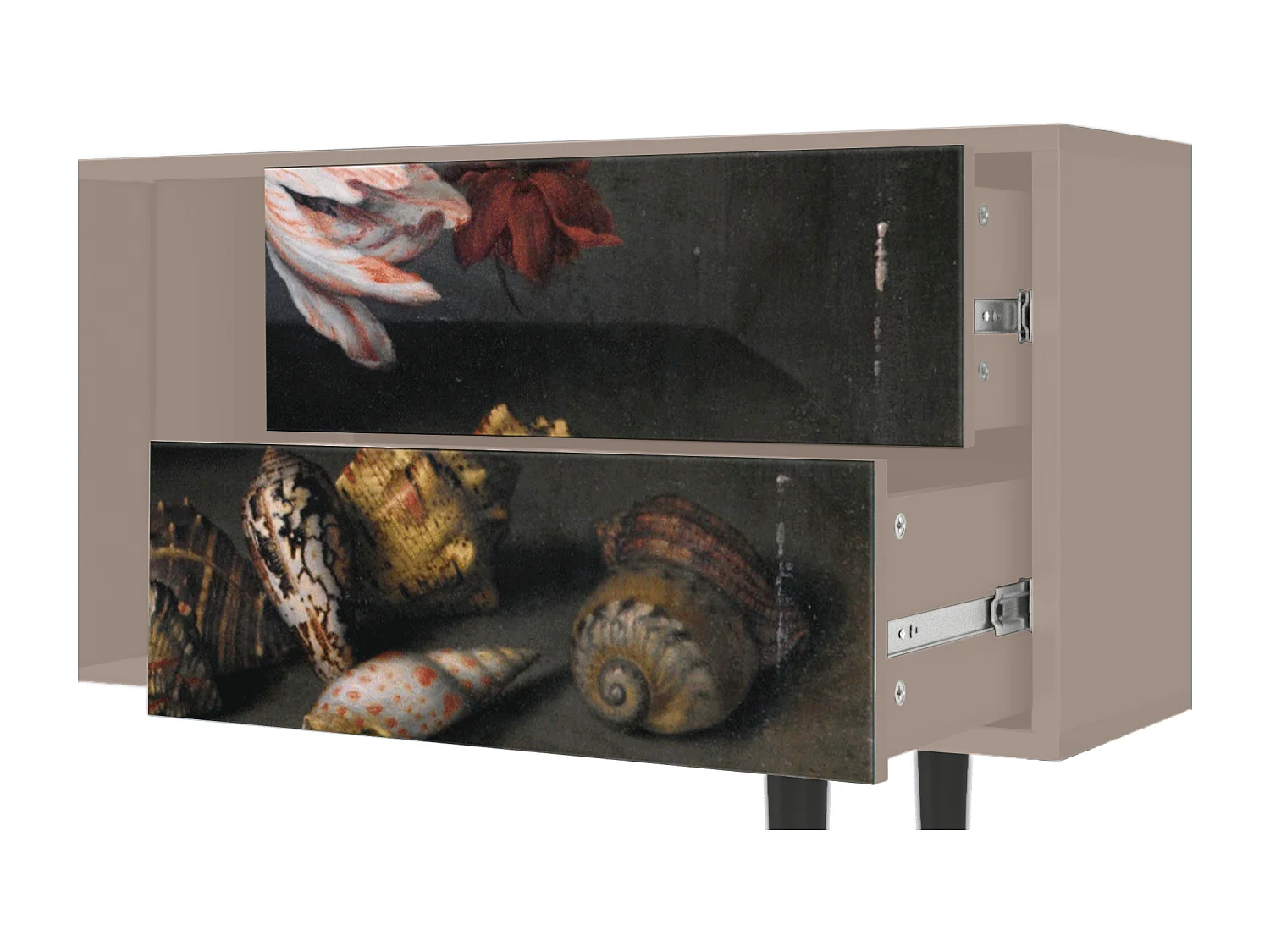 Mobile TV - 170х69х48 cm - T1 - Still Life with Flowers, Latte