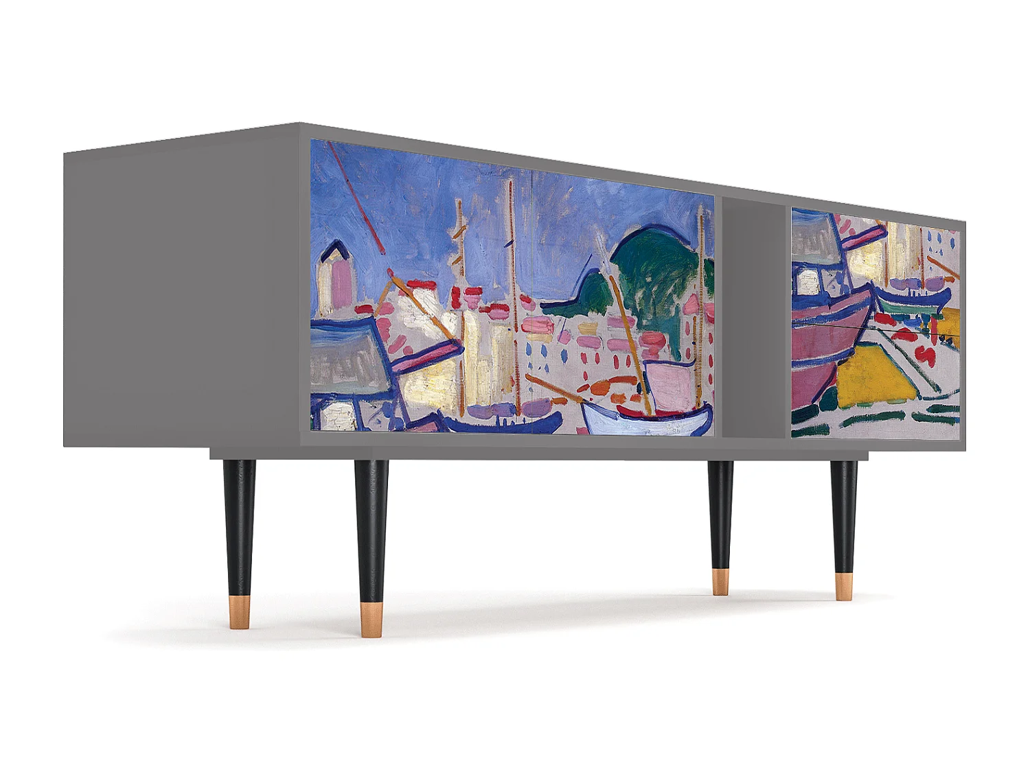 TV-Möbel - 170х69х48 cm - T1 - The Port of Collioure , Grau