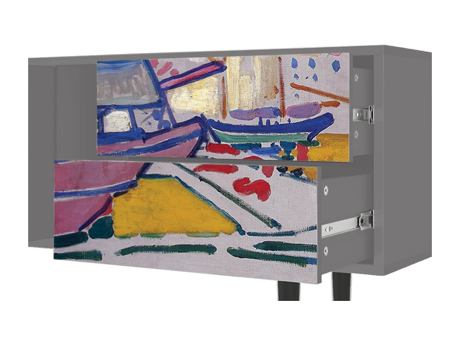 TV-Möbel - 170х69х48 cm - T1 - The Port of Collioure , Grau