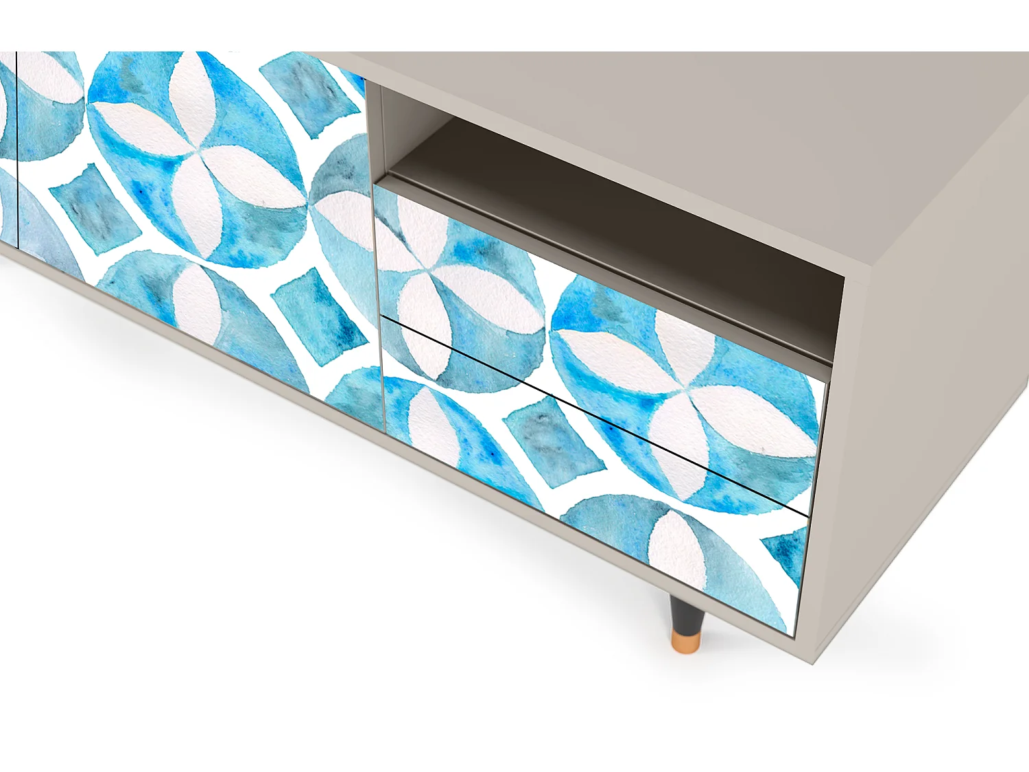 Mueble de TV - 125х56х41 cm - T7 - Porto Mood, Areia