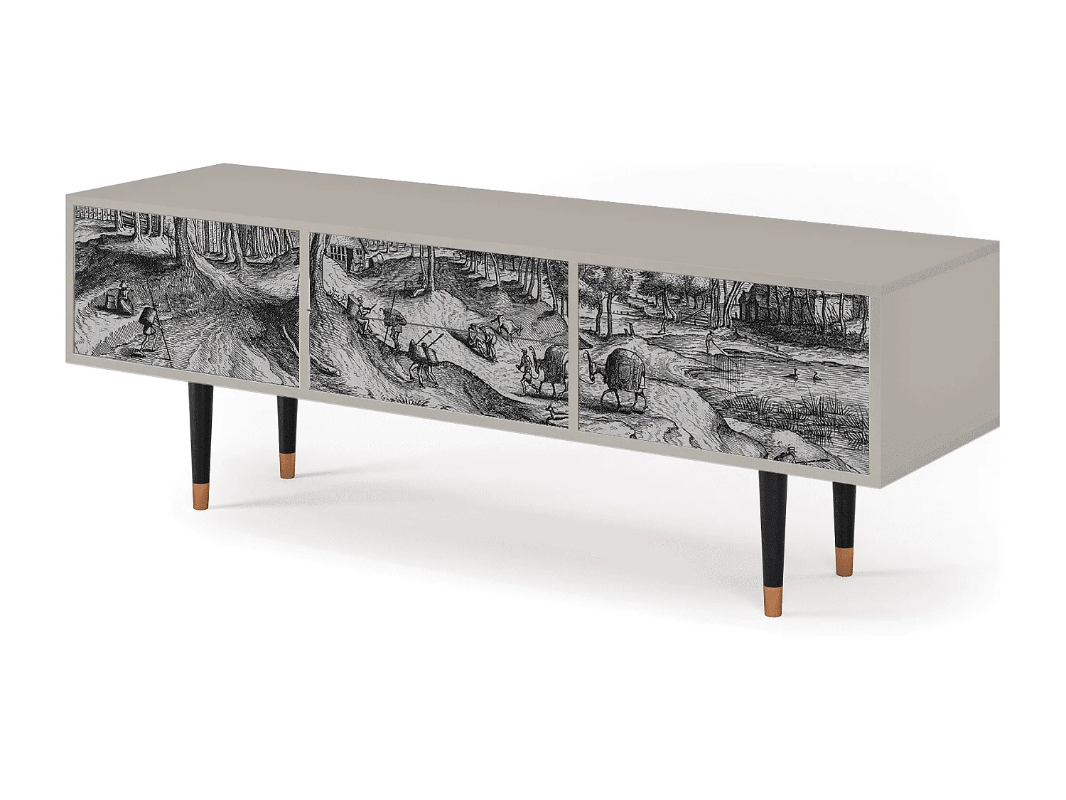 Mobile TV - 170х59х48 cm - T4 - Rusticorum, Sabbia