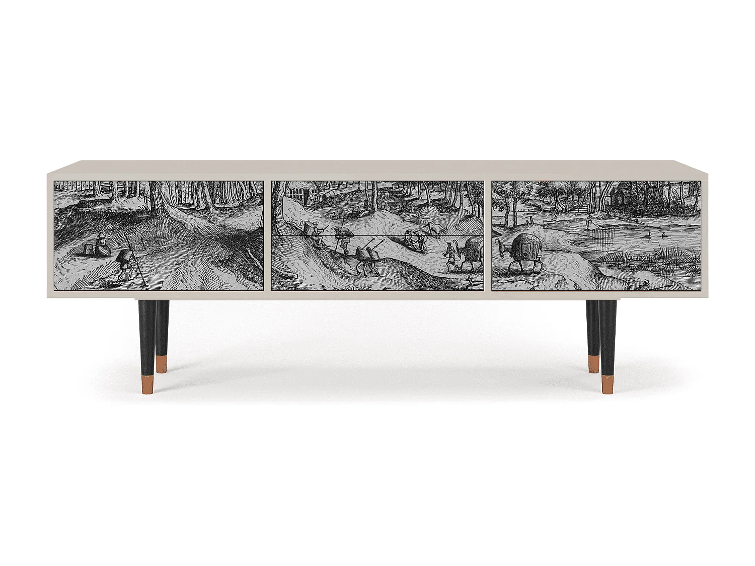 Meuble TV - 170х59х48 cm - T4 - Rusticorum, Sable