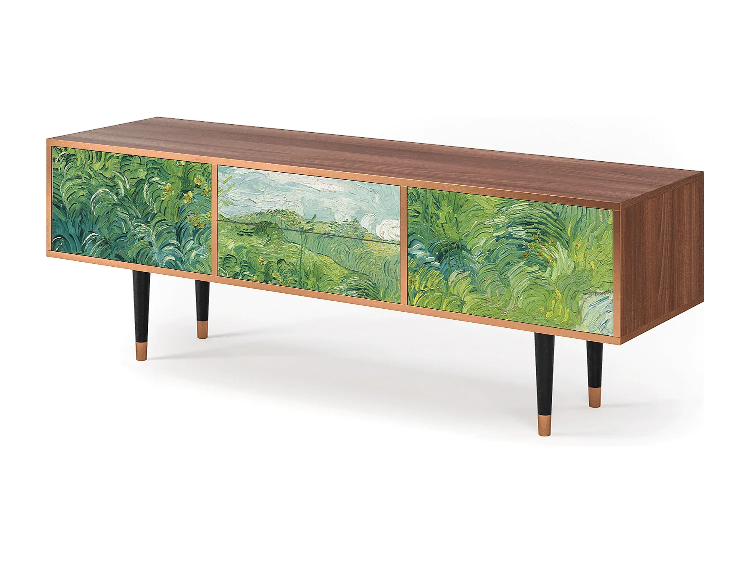 Meuble TV - 170х59х48 cm - T4 - Green Wheat Fields, Noyer