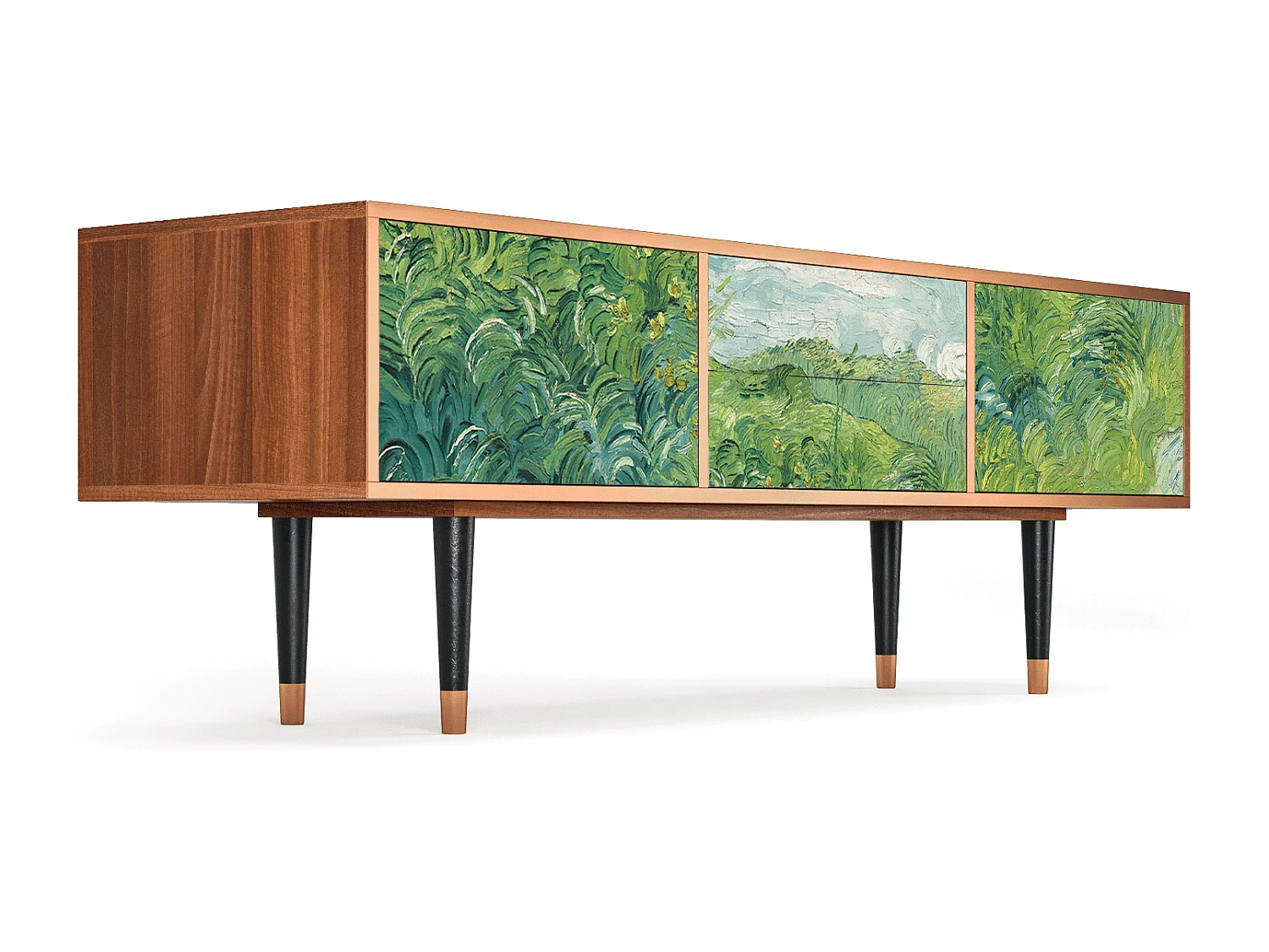 Meuble TV - 170х59х48 cm - T4 - Green Wheat Fields, Noyer