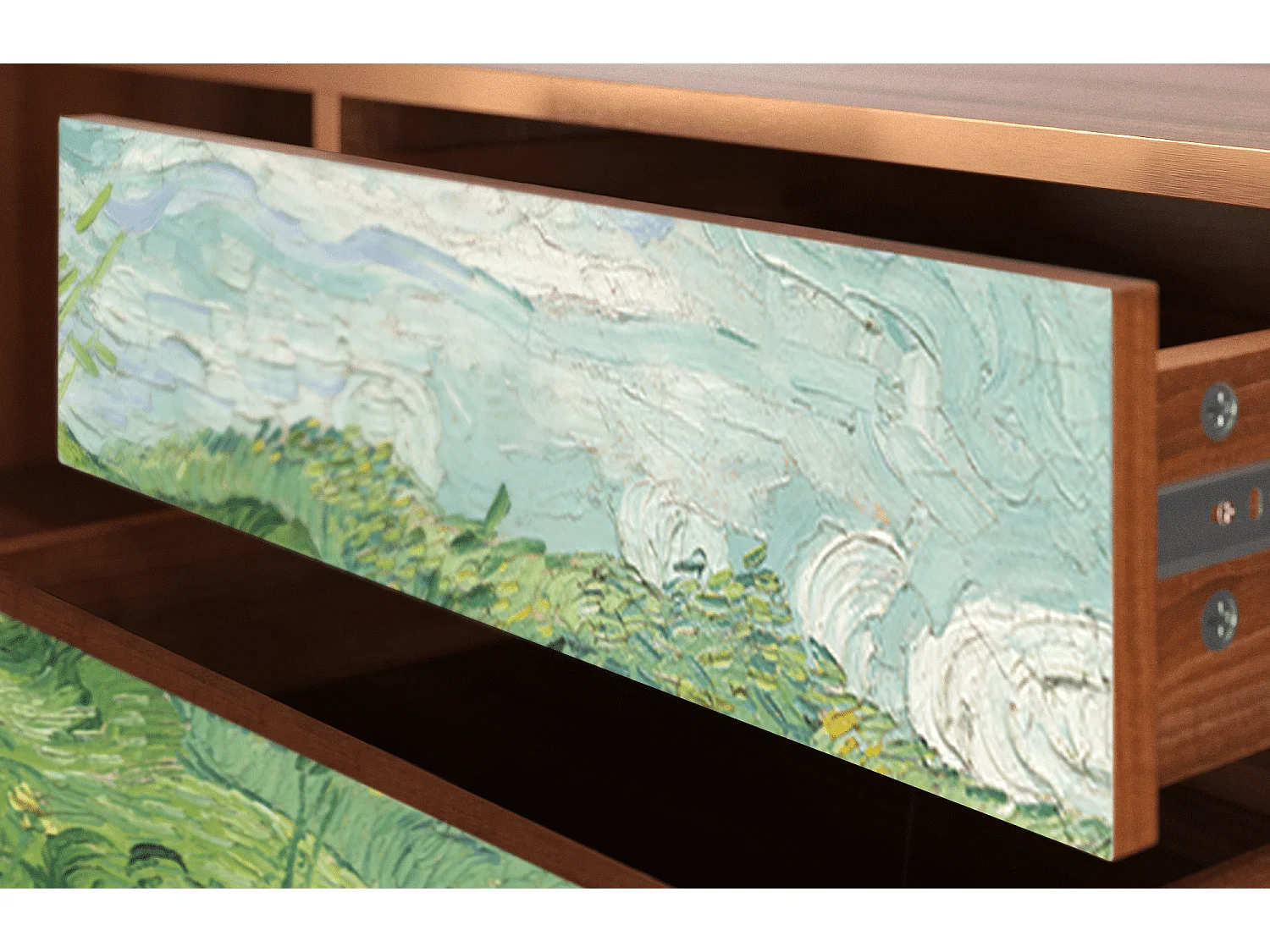 TV-meubel - 170х59х48 cm - T4 - Green Wheat Fields, Walnoot