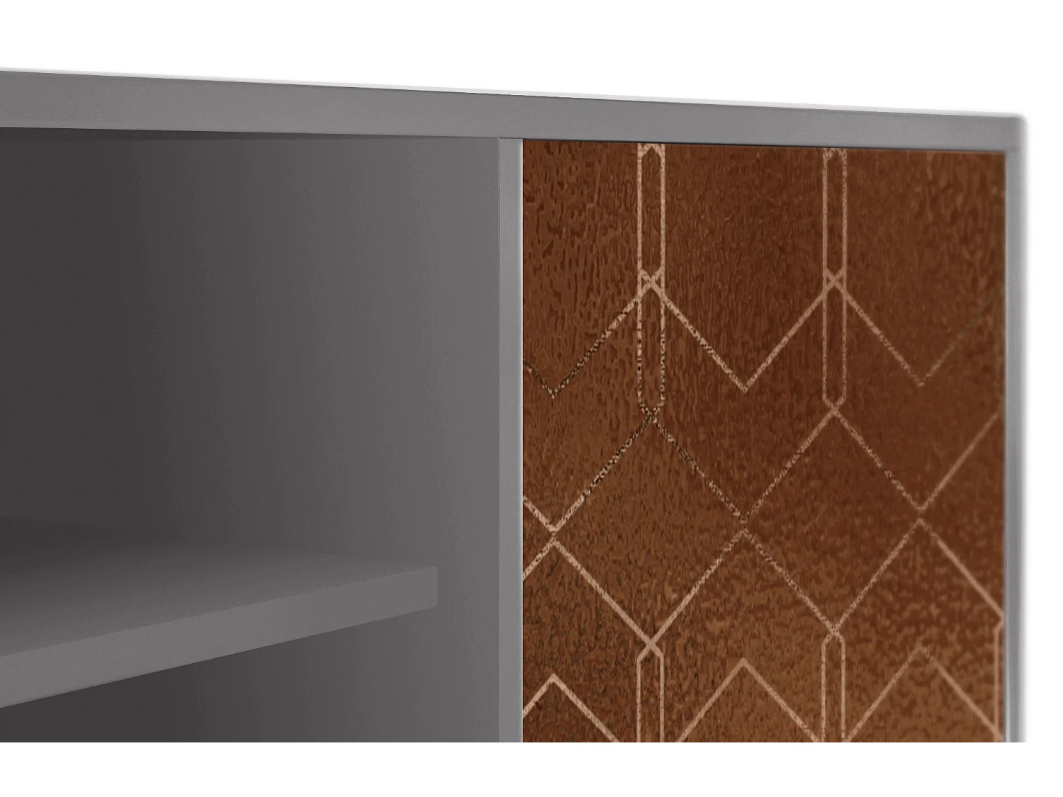 Mueble de TV - 170х69х48 cm - T2 - Chocolate Bar, Cinza