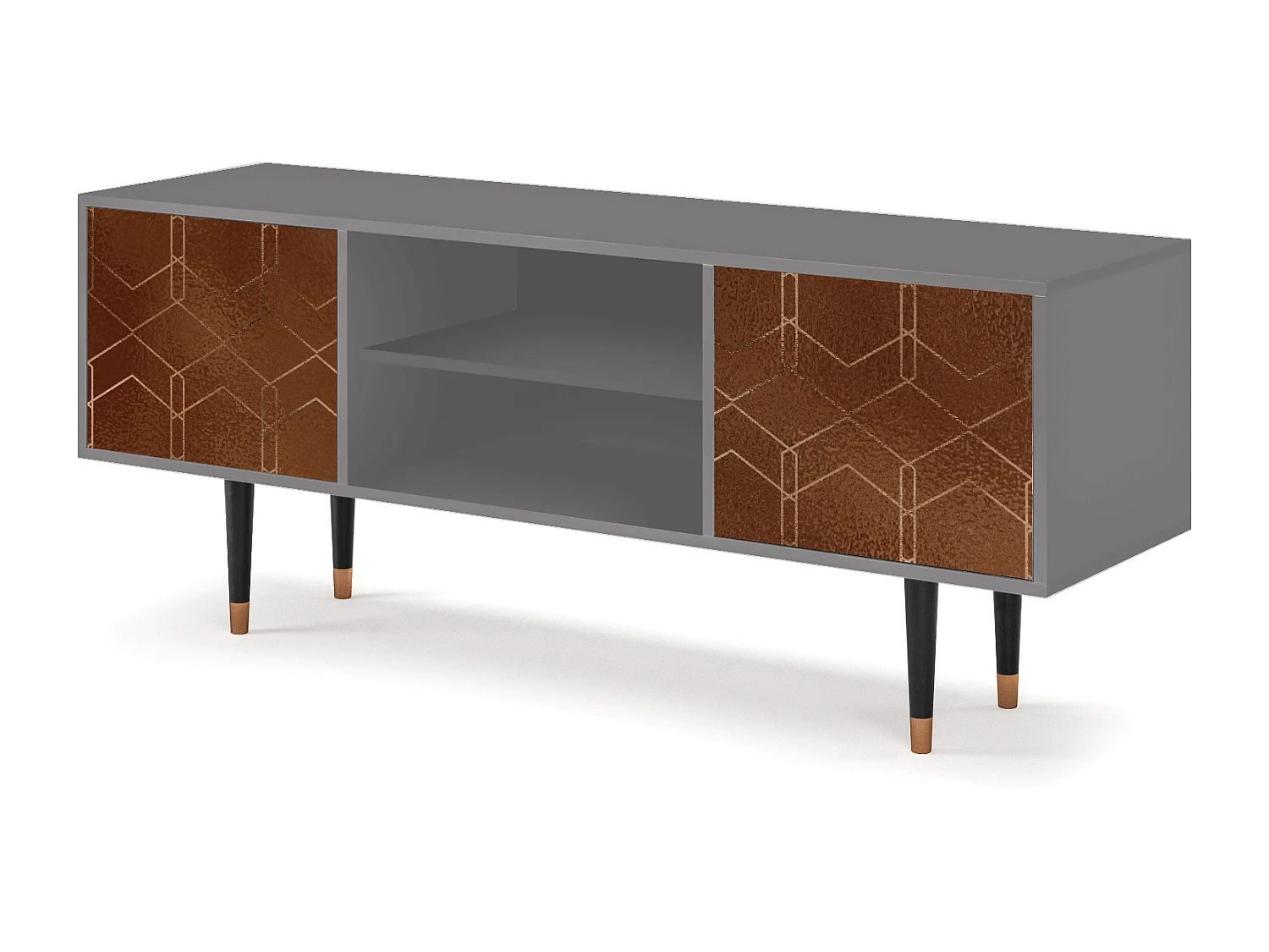 Meuble TV - 170х69х48 cm - T2 - Chocolate Bar, Gris