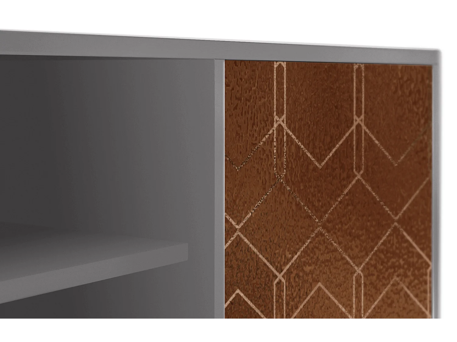 Meuble TV - 170х69х48 cm - T2 - Chocolate Bar, Gris