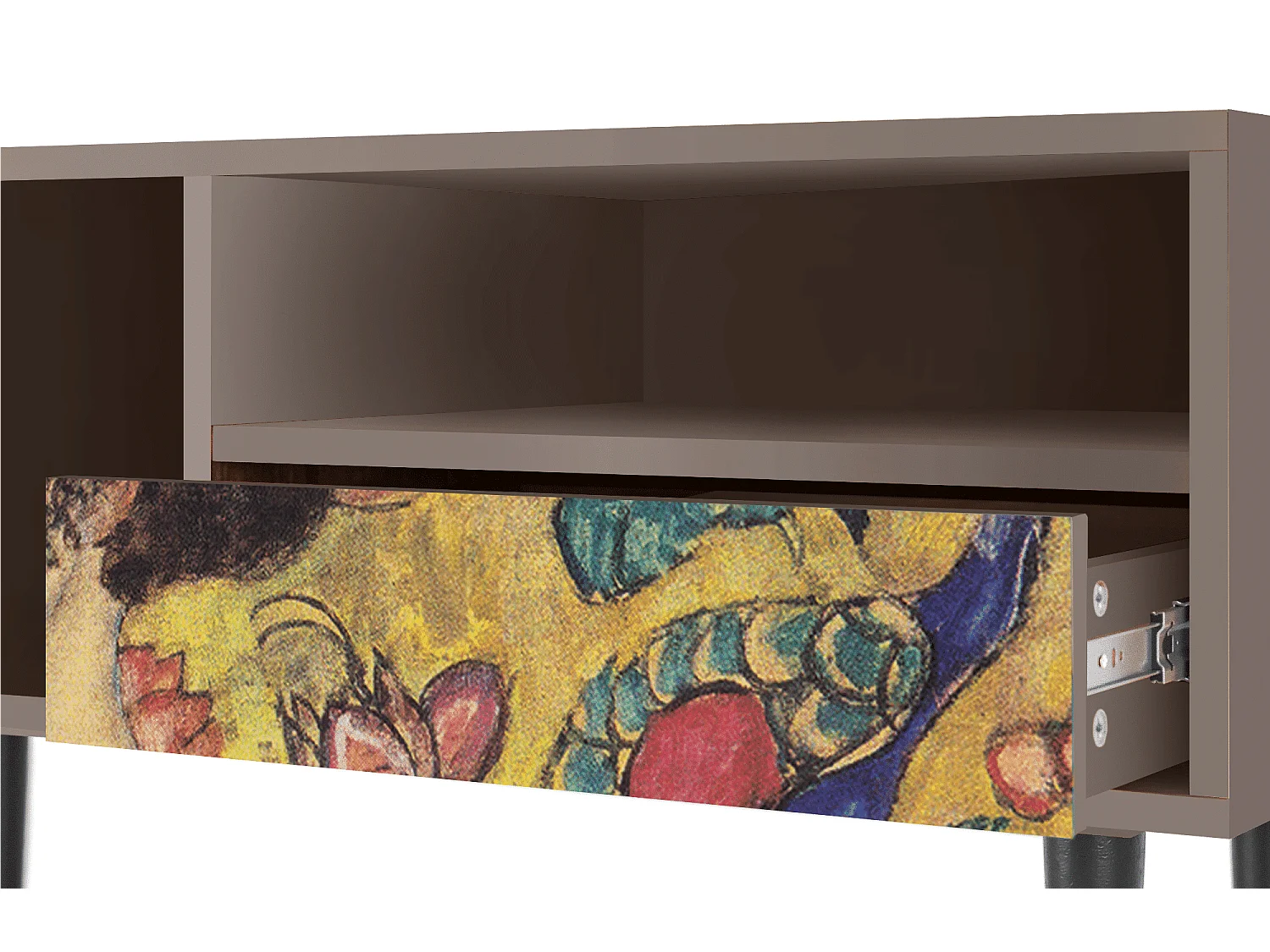 TV-meubel - 115х59х48 cm - T3 - Lady with Fan by Klimt, Latte