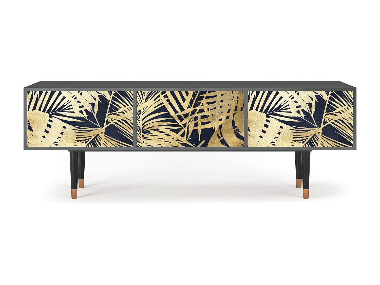 Mueble de TV - 170х59х48 cm - T4 - Jungle Vibes, Antracita