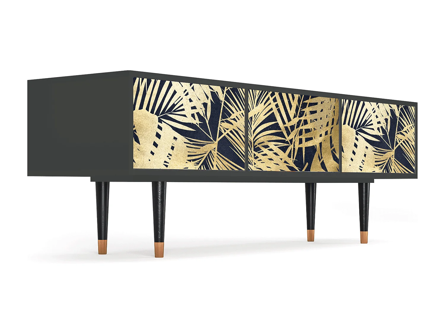 Mueble de TV - 170х59х48 cm - T4 - Jungle Vibes, Antracita