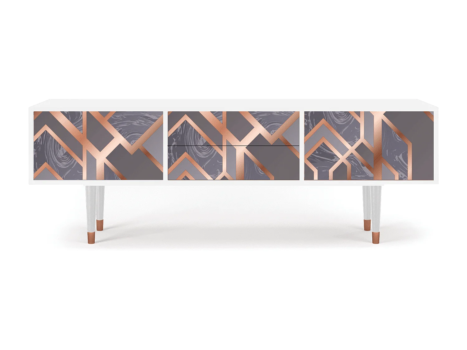 Mobile TV - 170х59х48 cm - T4 - Taupe Anatomy, Bianco