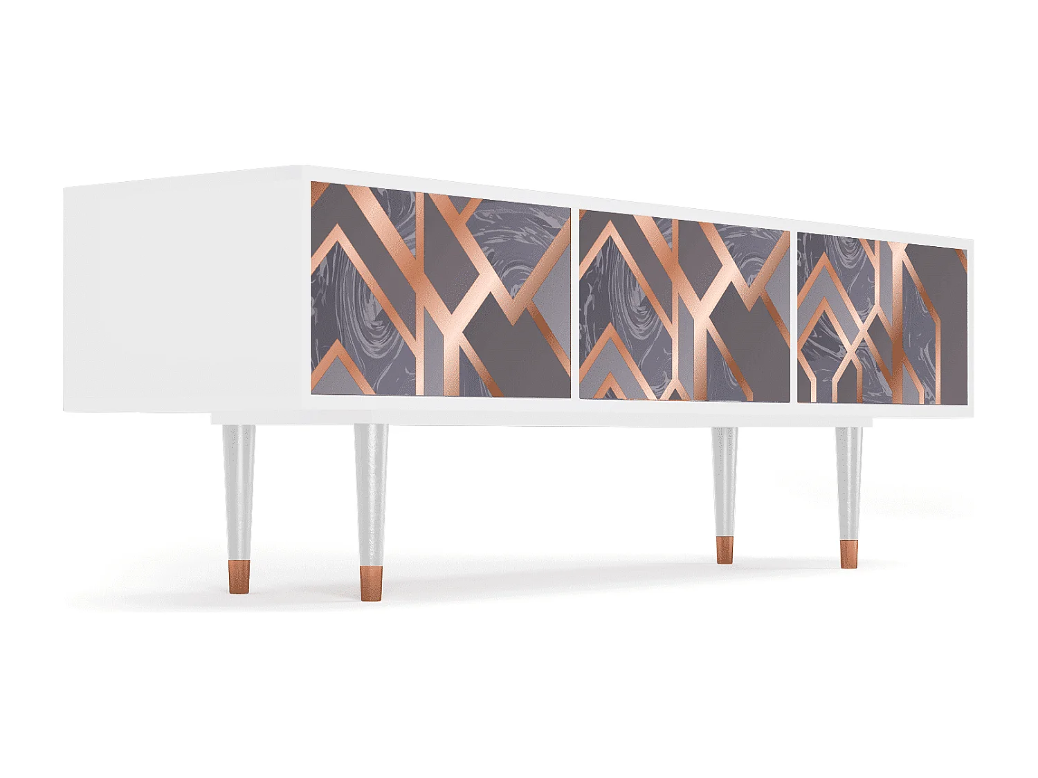 Mobile TV - 170х59х48 cm - T4 - Taupe Anatomy, Bianco