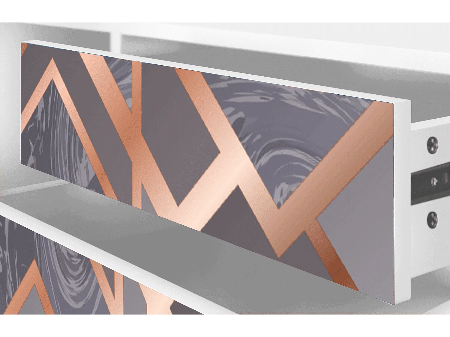 Mobile TV - 170х59х48 cm - T4 - Taupe Anatomy, Bianco