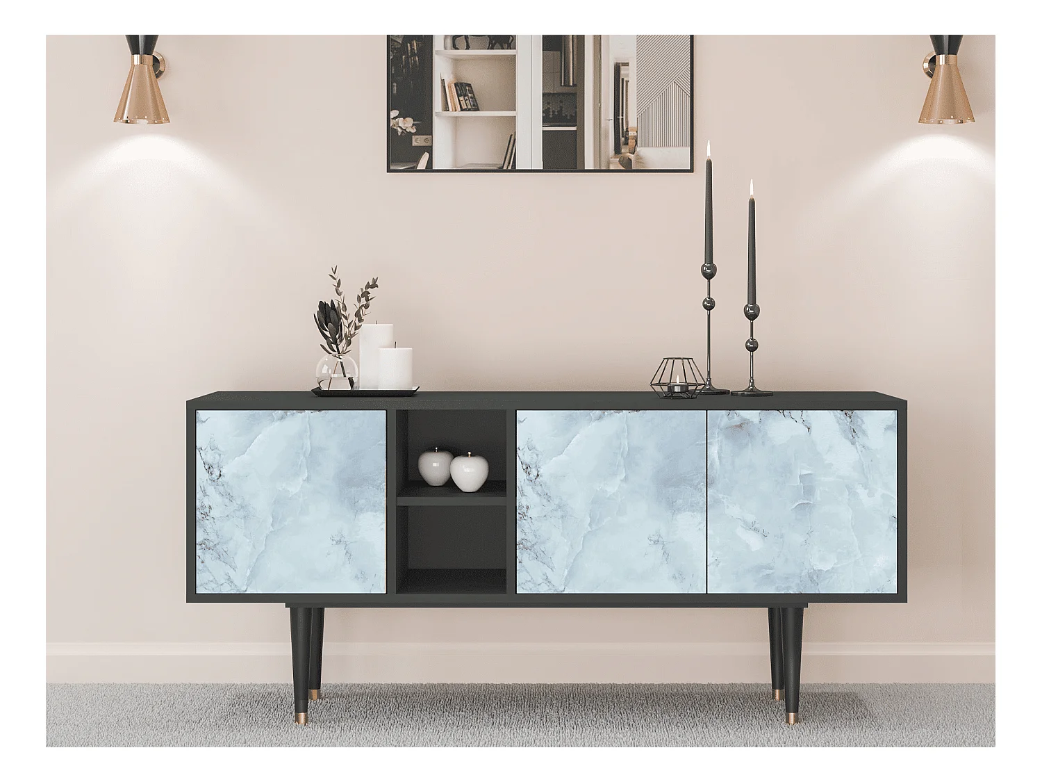 TV-Möbel - 150х69х41 cm - T5 - Glacial Colour, Anthrazit