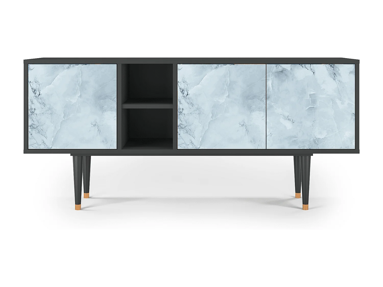 Mueble de TV - 150х69х41 cm - T5 - Glacial Colour, Antracita