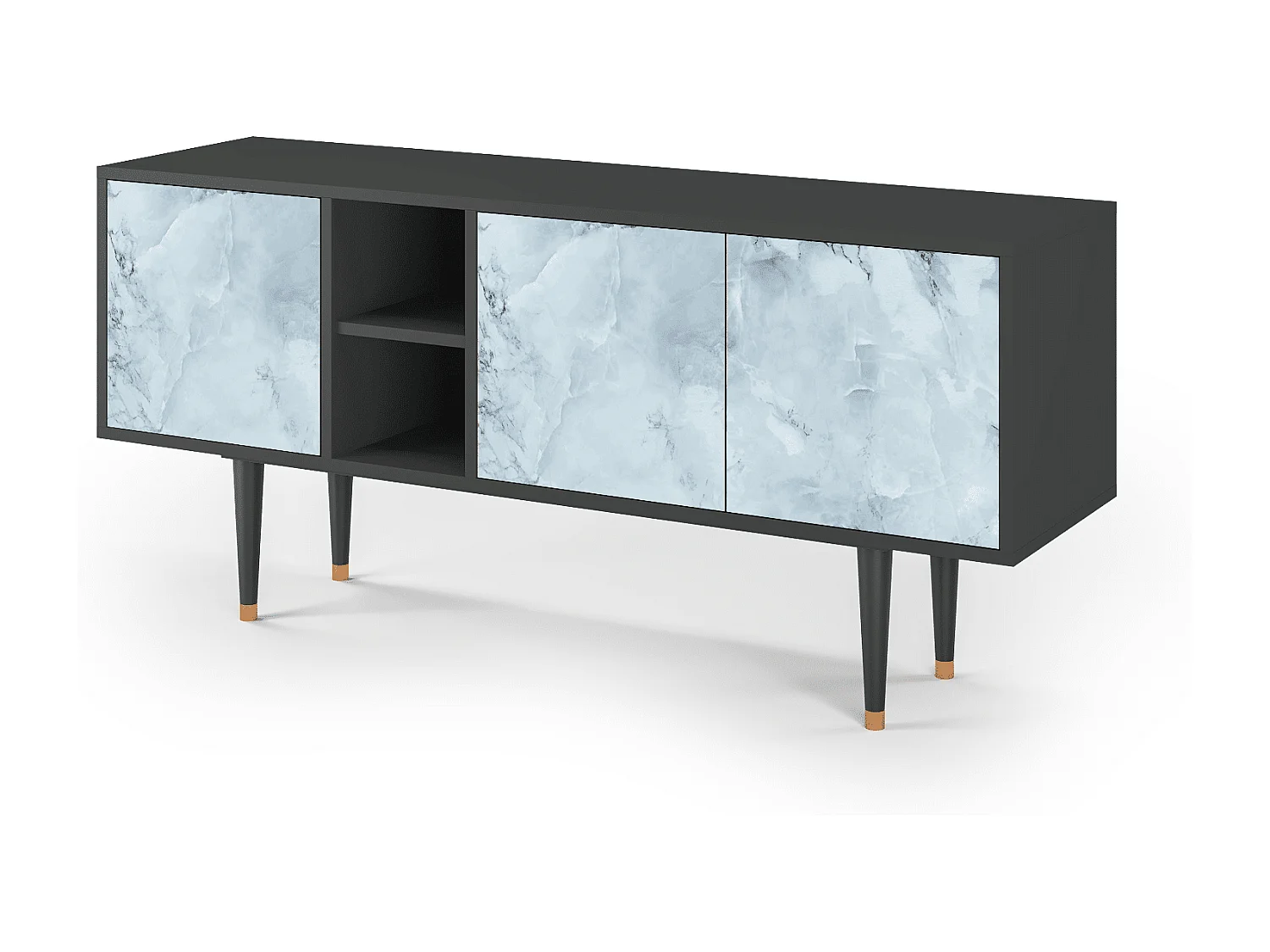 Mueble de TV - 150х69х41 cm - T5 - Glacial Colour, Antracita