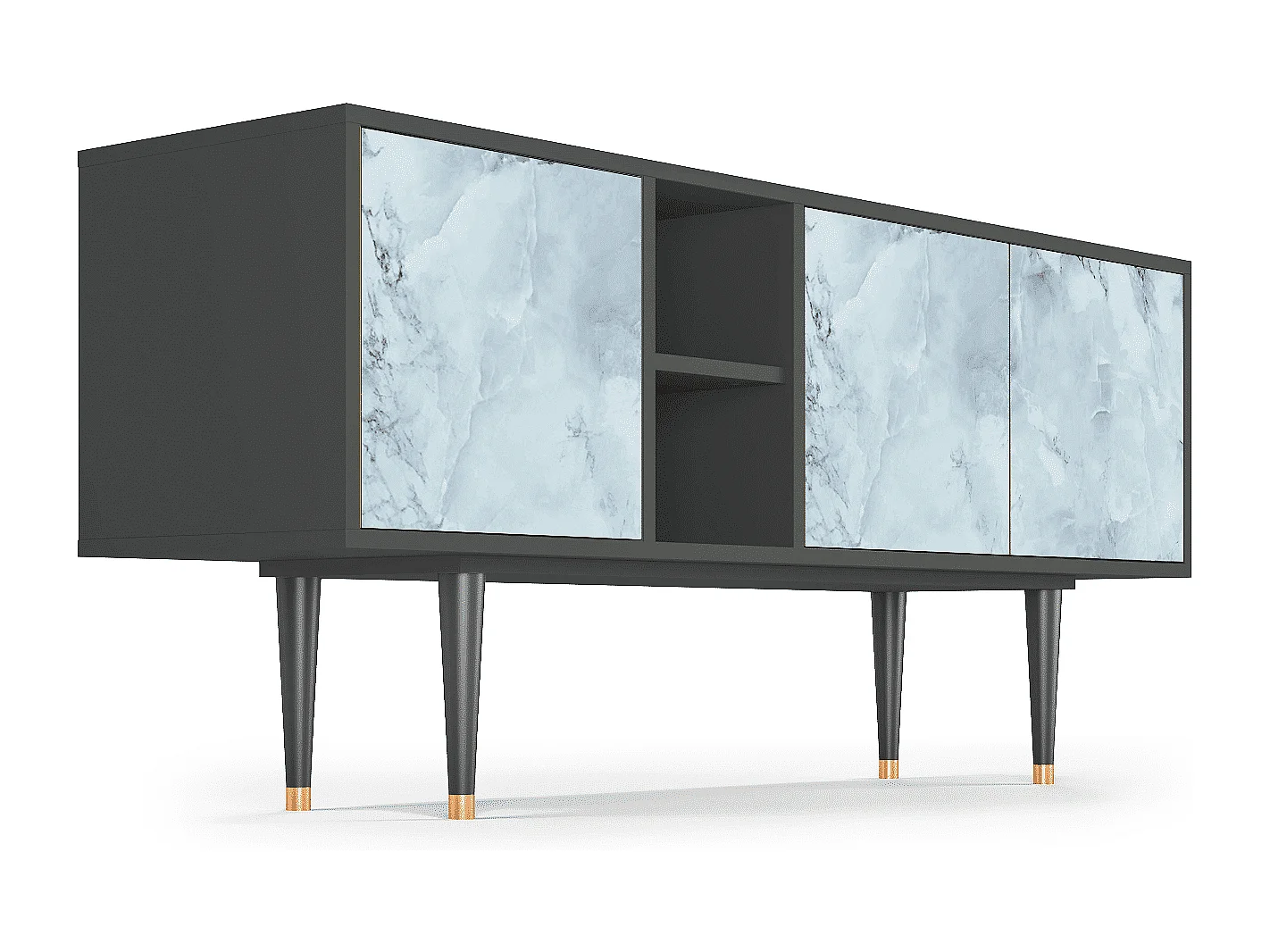 Mueble de TV - 150х69х41 cm - T5 - Glacial Colour, Antracita