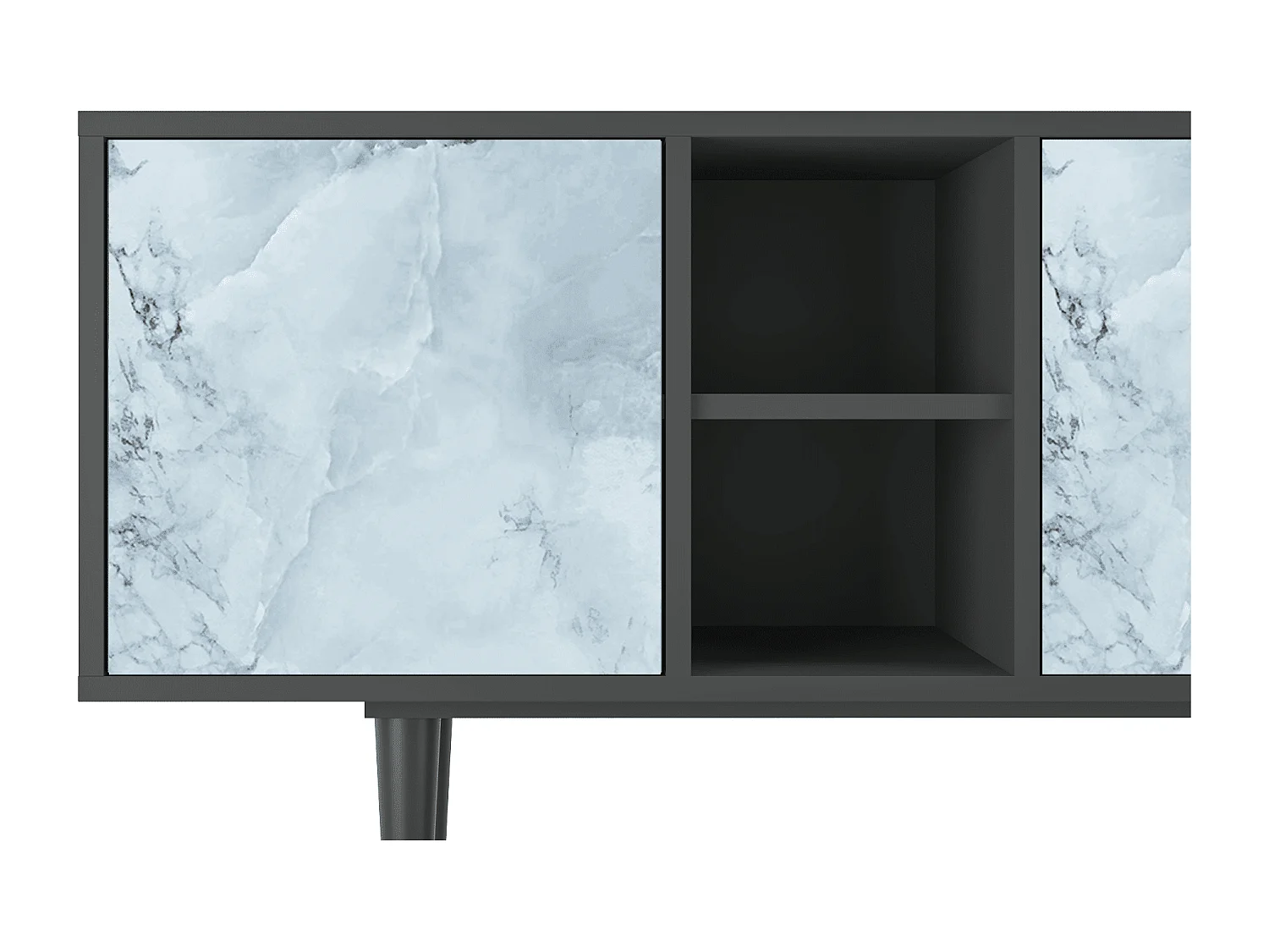 Mueble de TV - 150х69х41 cm - T5 - Glacial Colour, Antracita