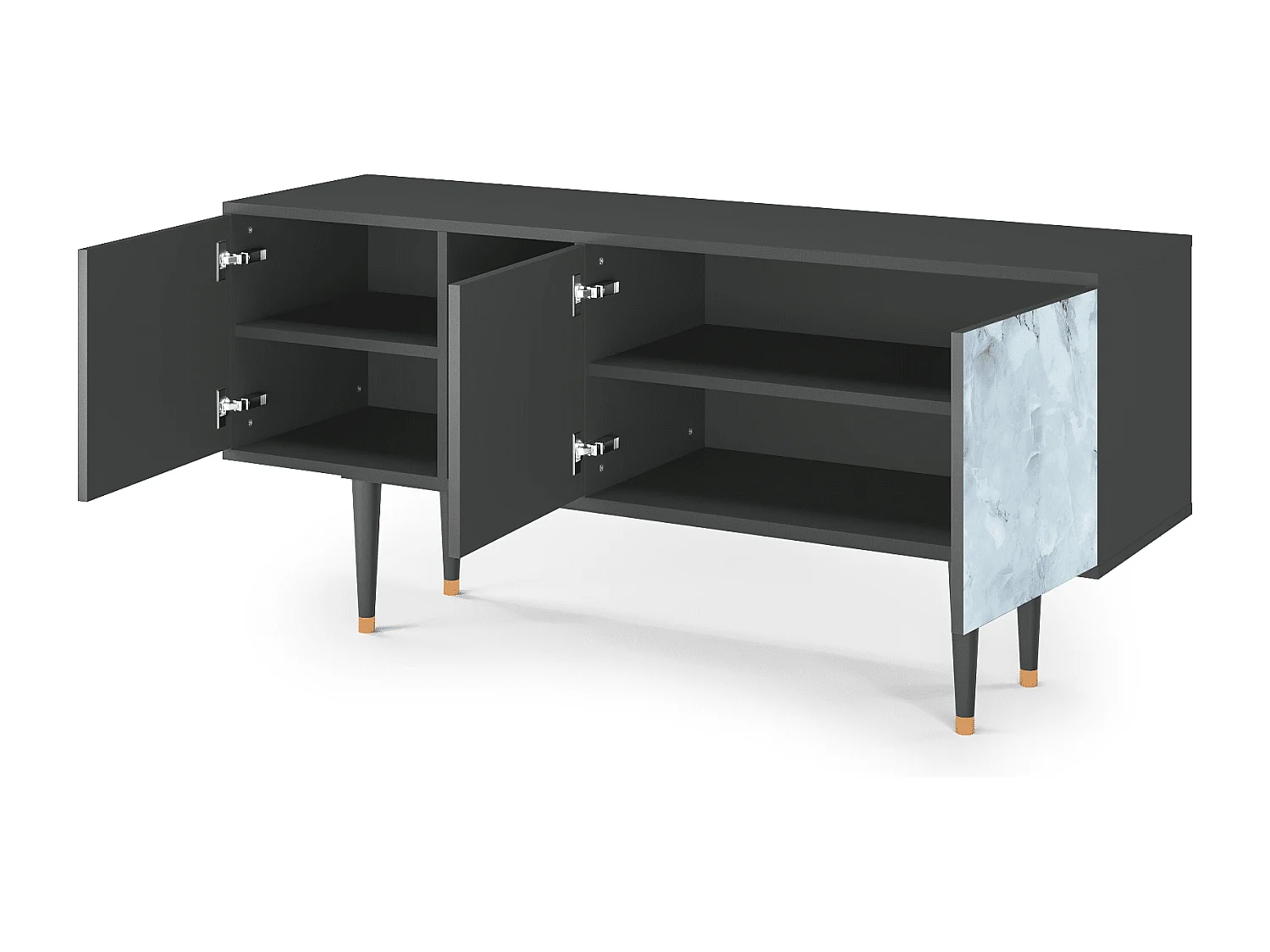 Mueble de TV - 150х69х41 cm - T5 - Glacial Colour, Antracita