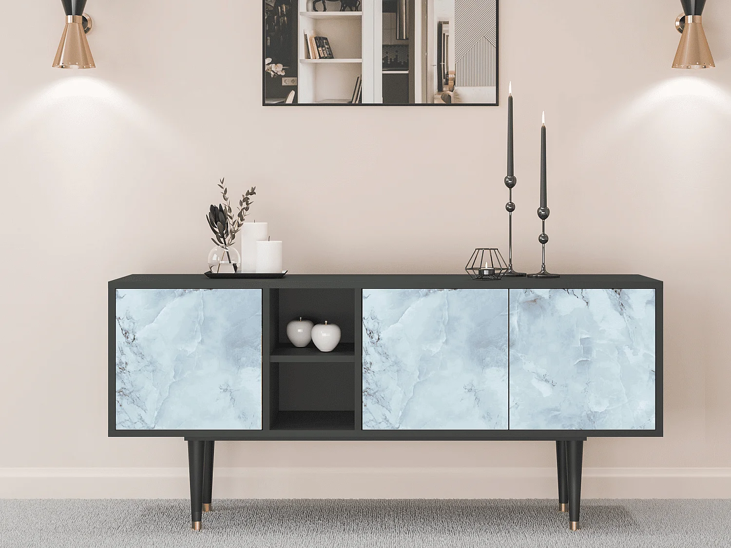 Meuble TV - 150х69х41 cm - T5 - Glacial Colour, Anthracite