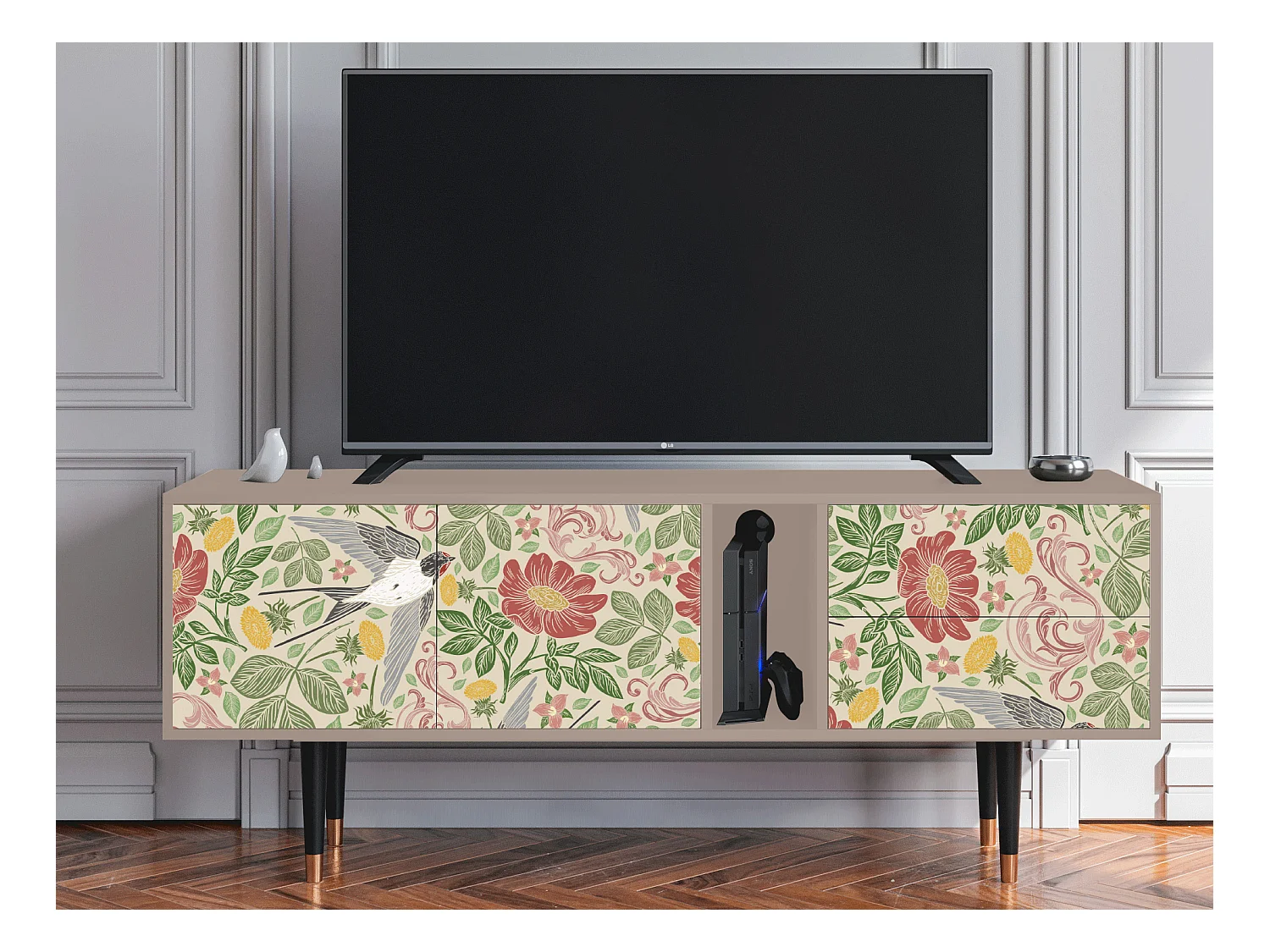Meuble TV - 170х69х48 cm - T1 - Spring Swallow, Latte