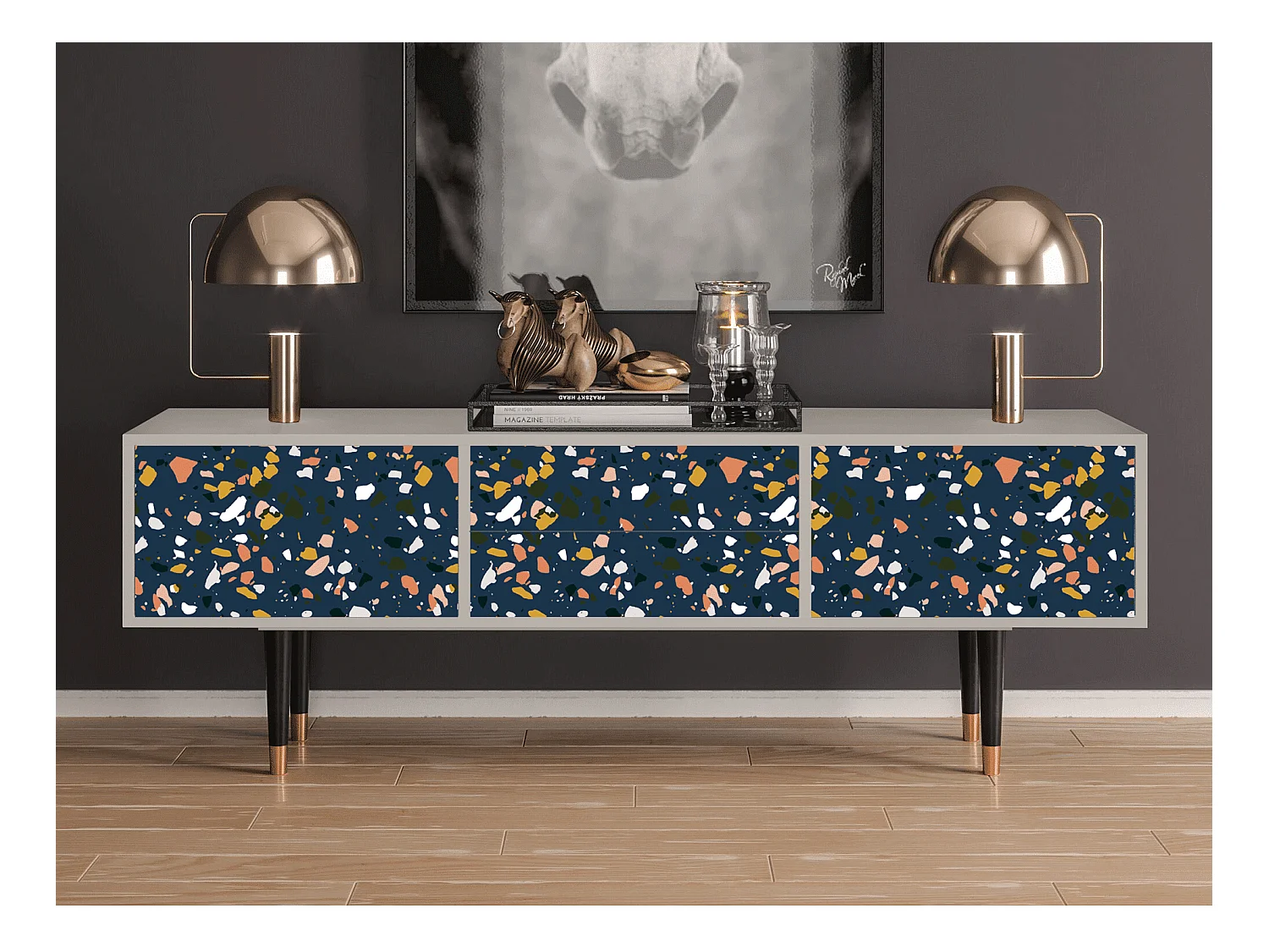 Meuble TV - 170х59х48 cm - T4 - Night Sky Langhterns, Sable