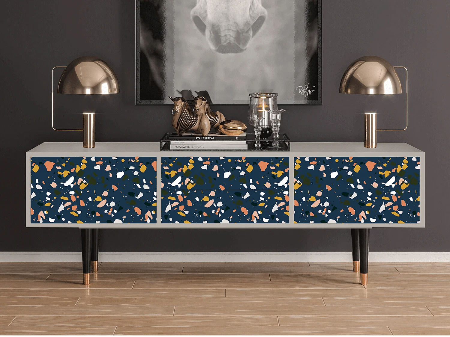 TV-meubel - 170х59х48 cm - T4 - Night Sky Langhterns, Zand