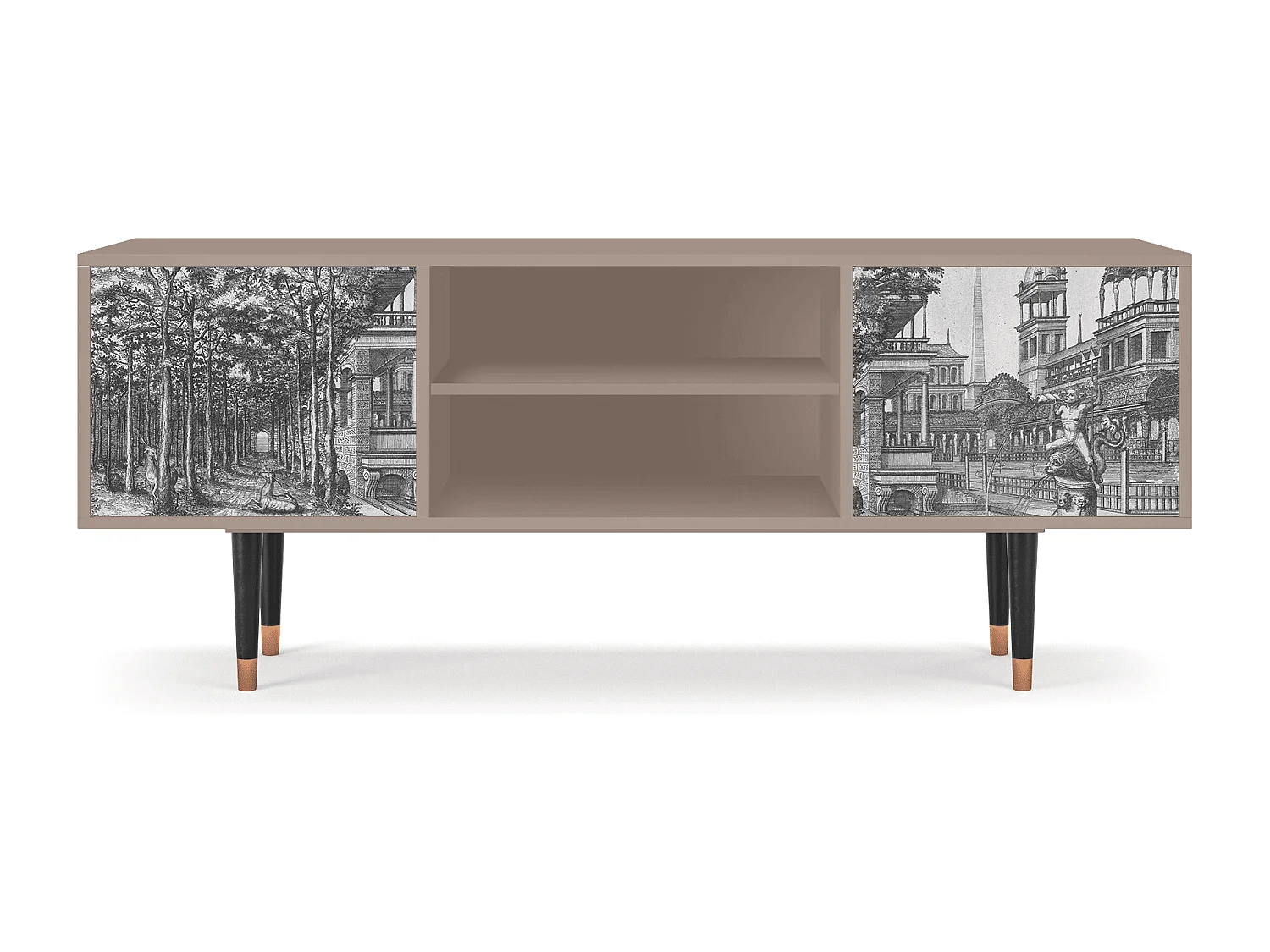 Meuble TV - 170х69х48 cm - T2 - View of the Piazza, Latte