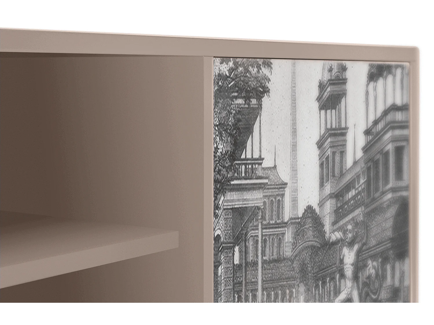 Meuble TV - 170х69х48 cm - T2 - View of the Piazza, Latte