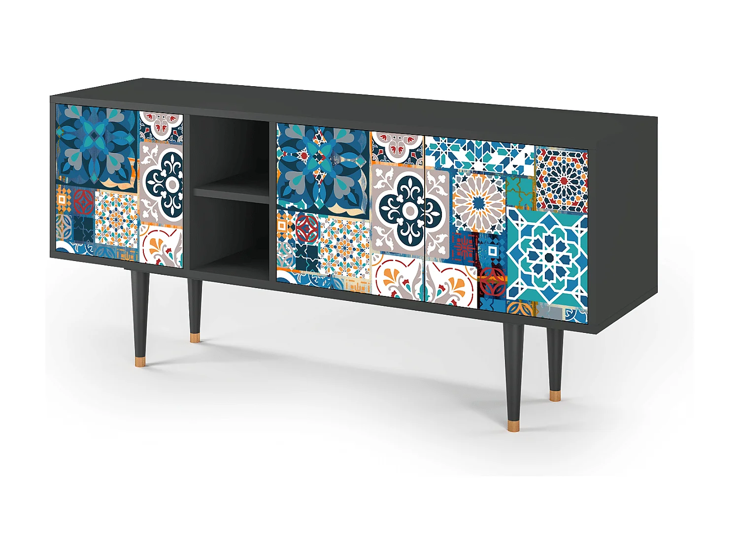 Mobile TV - 150х69х41 cm - T5 - Moroccan Market, Antracite