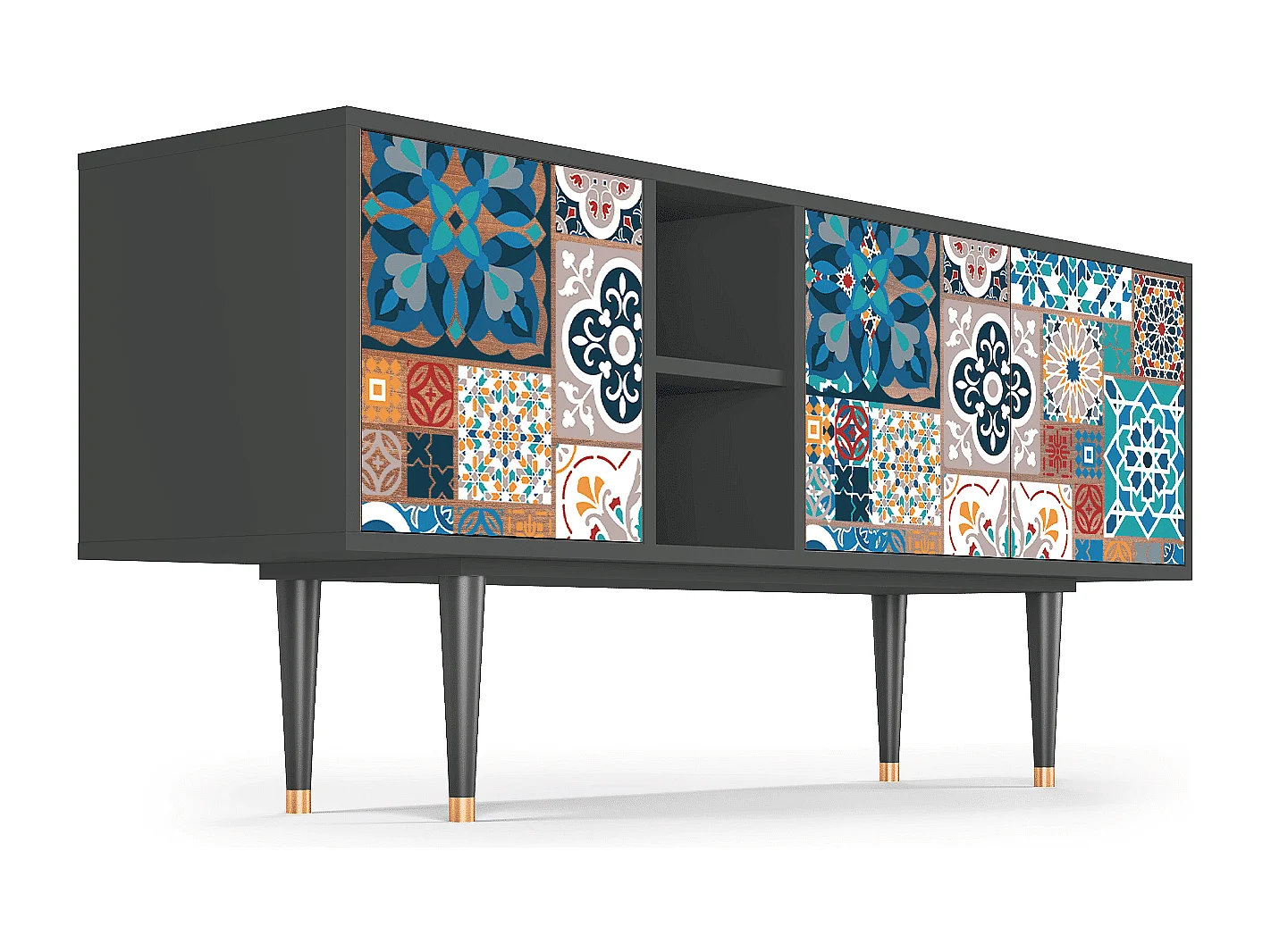 Mobile TV - 150х69х41 cm - T5 - Moroccan Market, Antracite