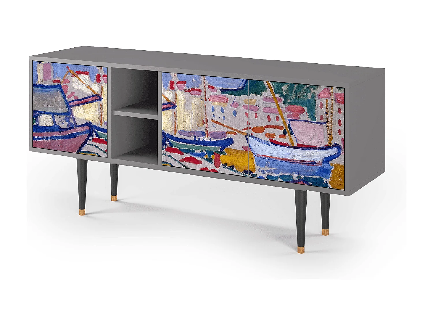 TV-Möbel - 150х69х41 cm - T5 - The Port of Collioure , Grau