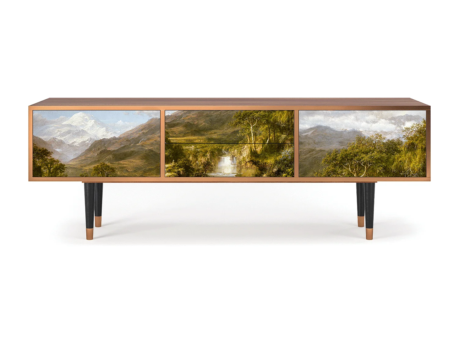 Meuble TV - 170х59х48 cm - T4 - The Heart of the Andes , Noyer