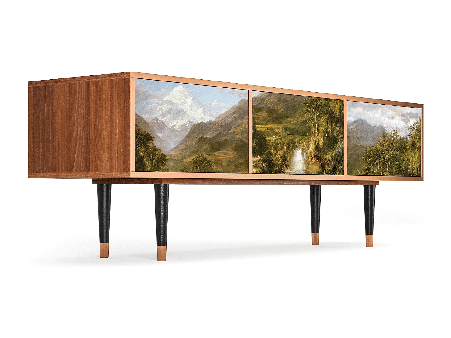 Meuble TV - 170х59х48 cm - T4 - The Heart of the Andes , Noyer